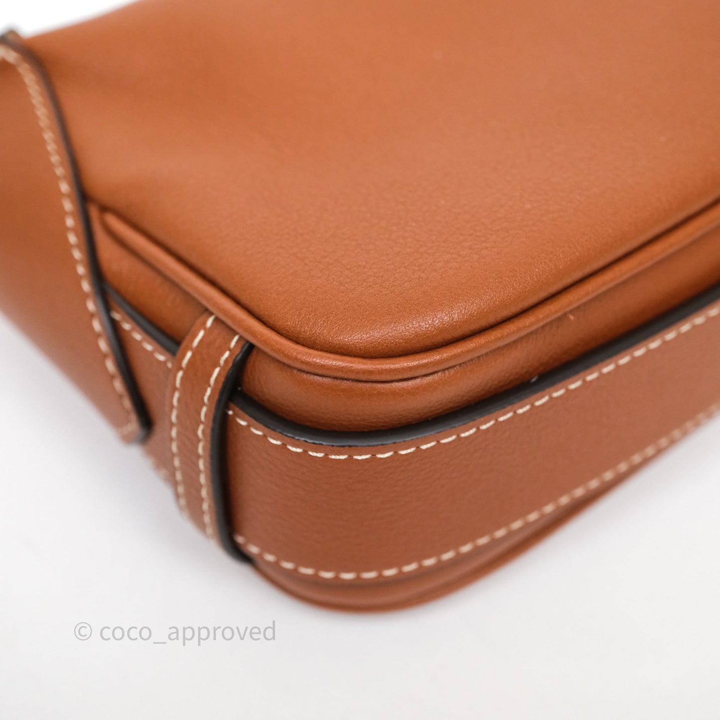 Celine Mini Romy Shoulder Bag Tan Calfskin Gold Hardware