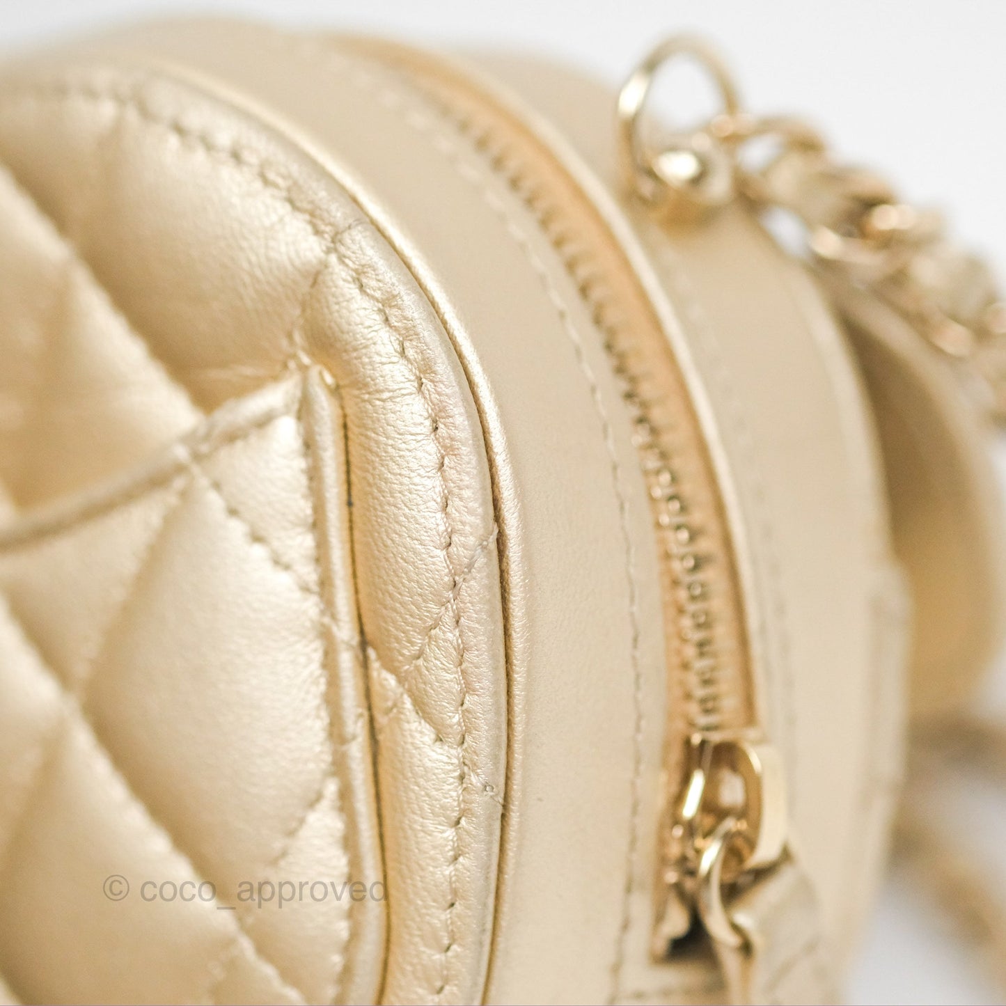 Chanel Small Heart Bag Gold Lambskin Gold Hardware 22S