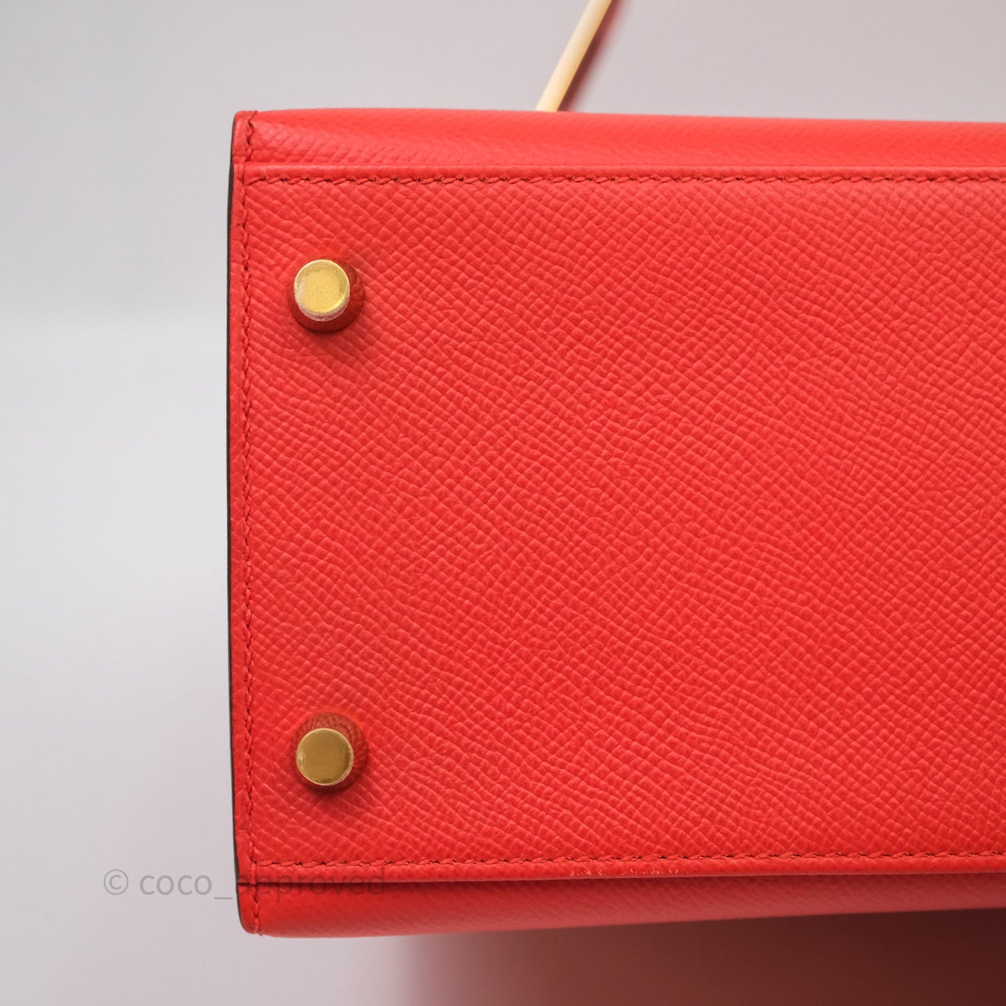 Hermès Kelly 28 Sellier Capucine 9T Epsom Gold Hardware