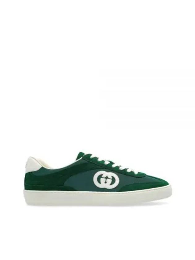 Luxury Gucci Trending 2025 Interlocking G Suede Low Top Sneakers Green