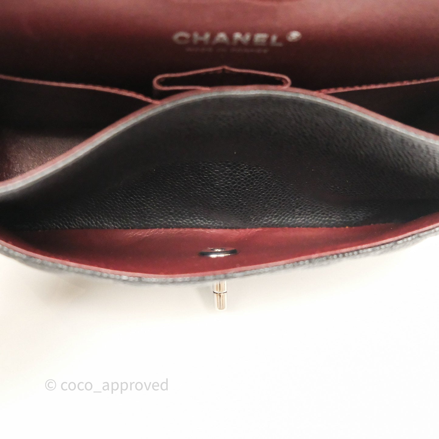 Chanel Small Classic Flap Quilted Black Caviar Silver Hardware