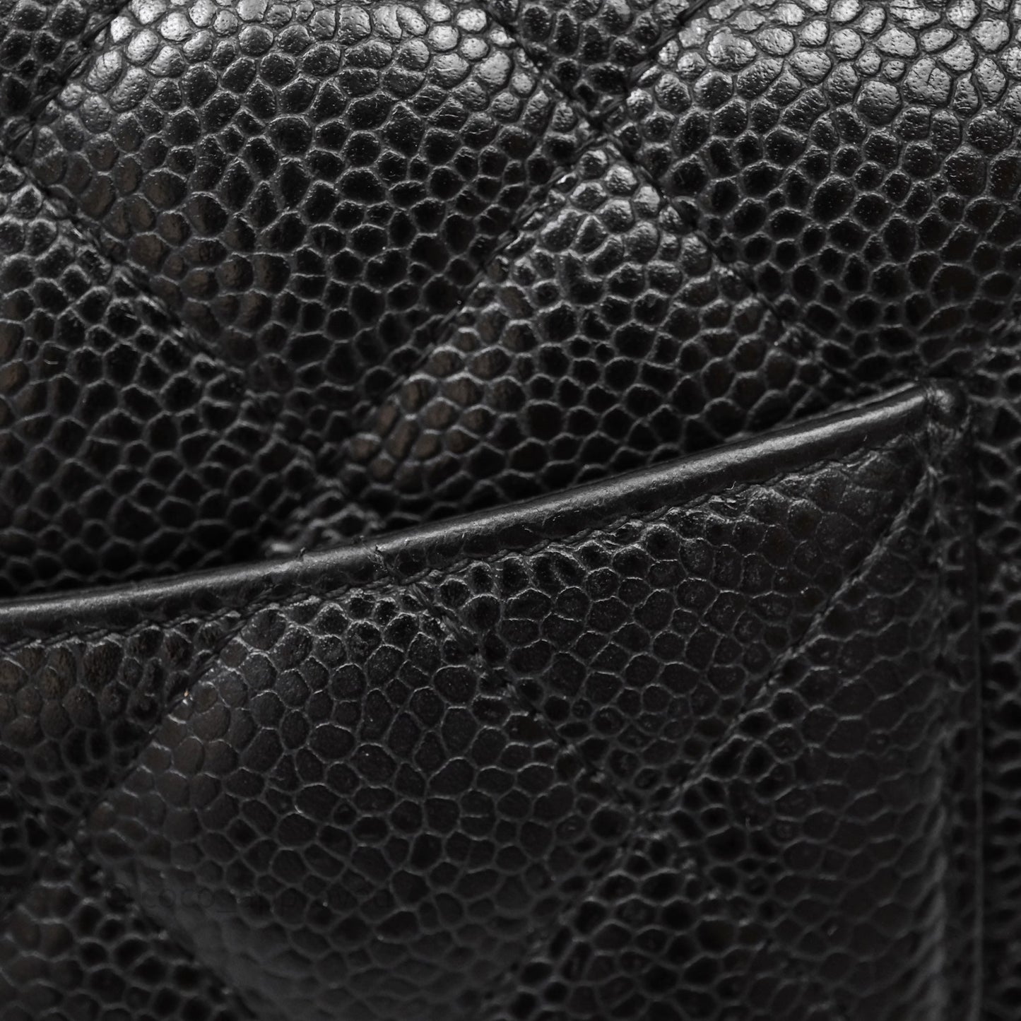Chanel Quilted WOC Black Caviar Gold Hardware