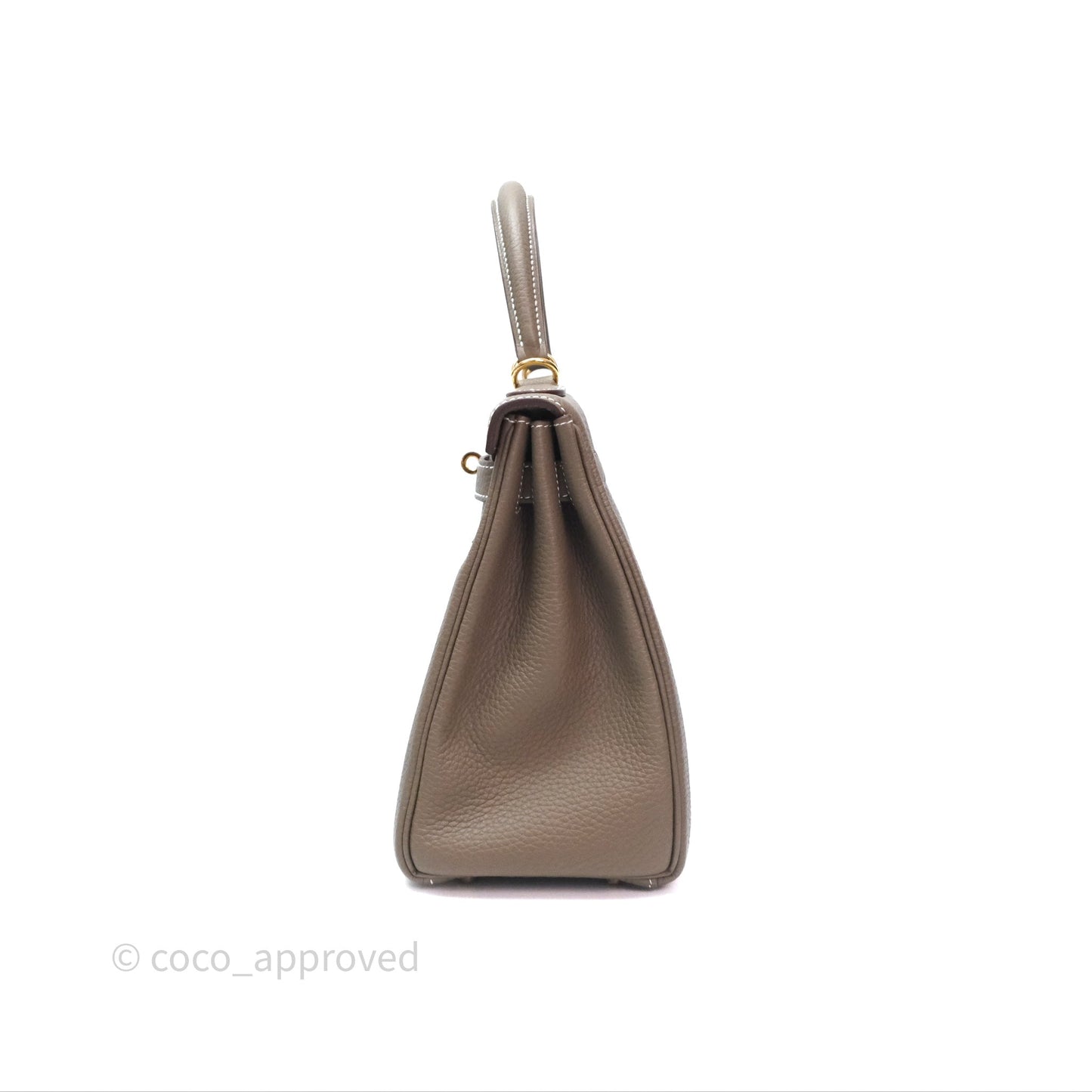 Hermès Kelly II 28 Retourne Etoupe 18 Clemence Gold Hardware