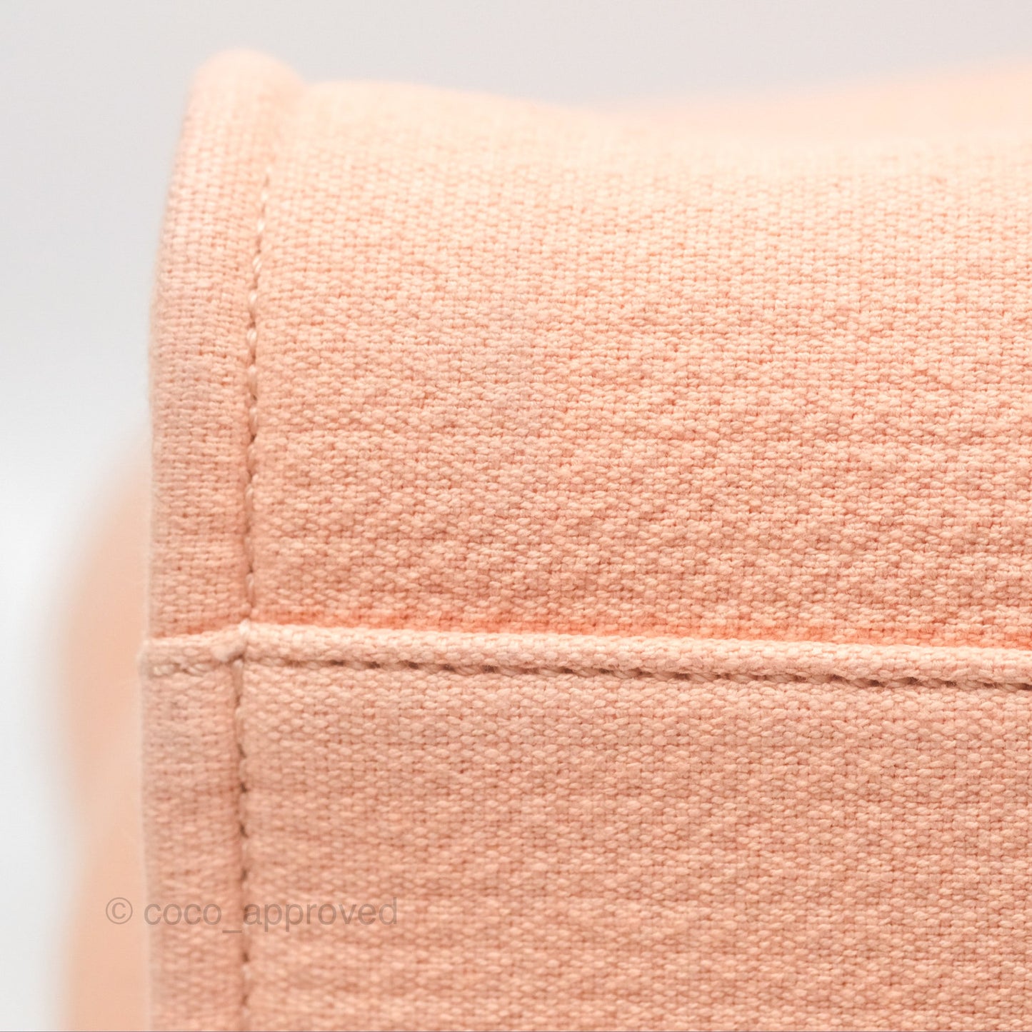 Chanel Large Deauville Coral Clair Canvas