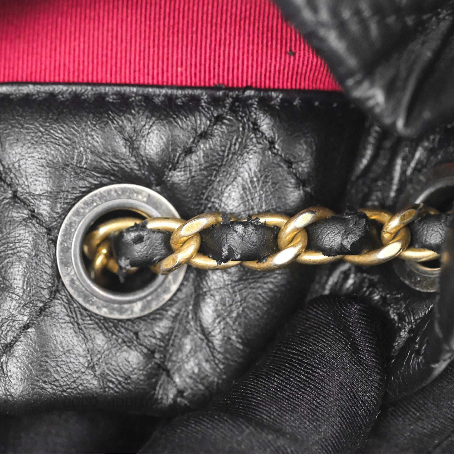 Chanel Small Gabrielle Backpack Black Aged Calfskin