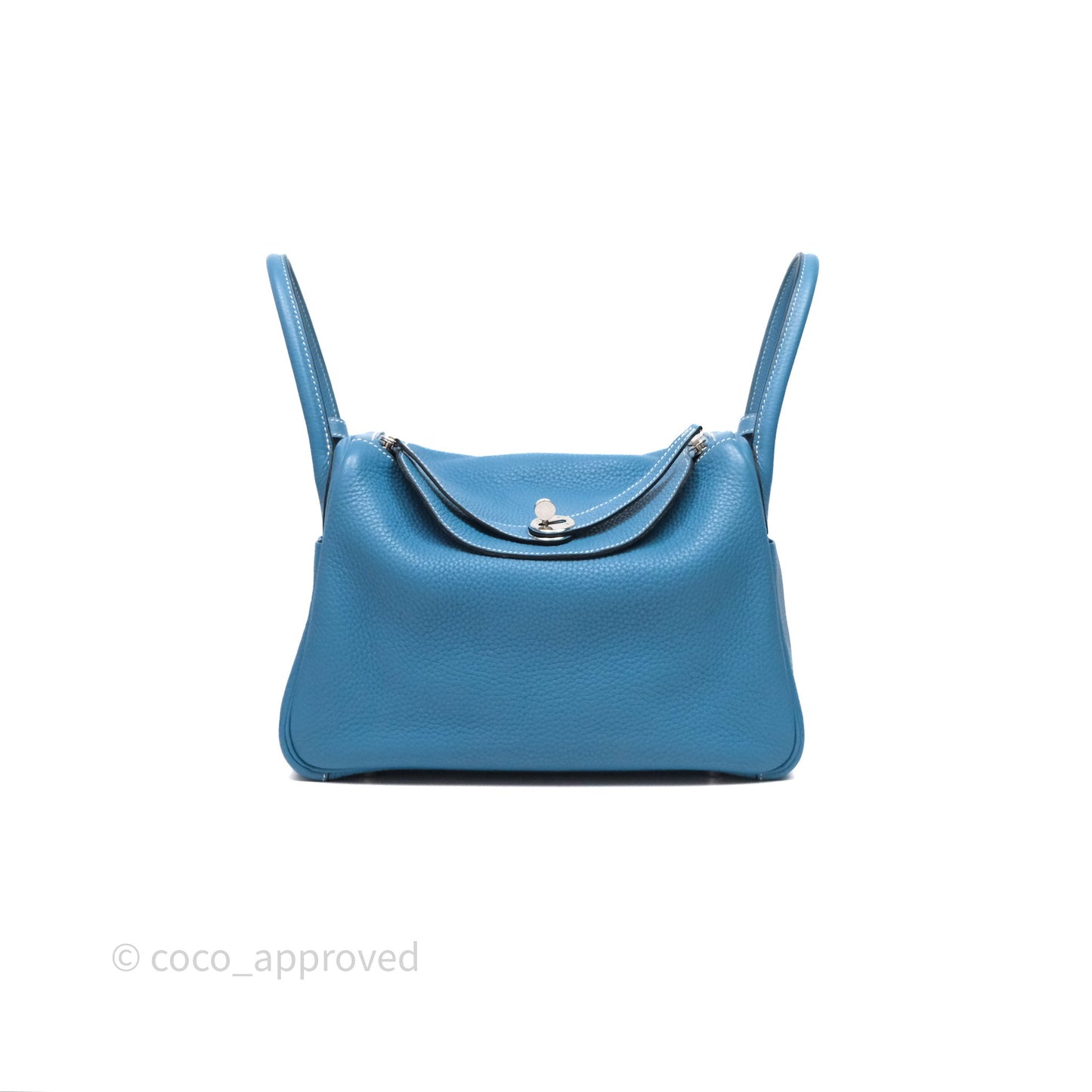 Hermès Lindy 30 Bleu Jean 75 Clemence Palladium Hardware