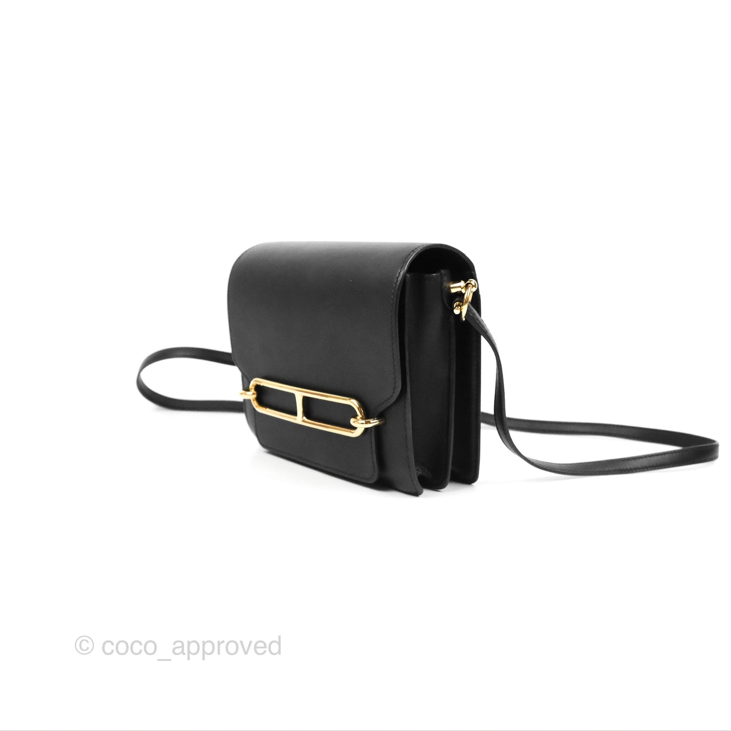 Hermès Roulis Mini 18 Black Swift Gold Hardware