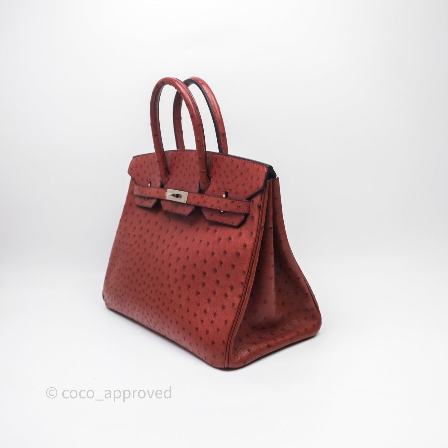 Hermès Birkin 35 Rouge H Ostrich Palladium Hardware