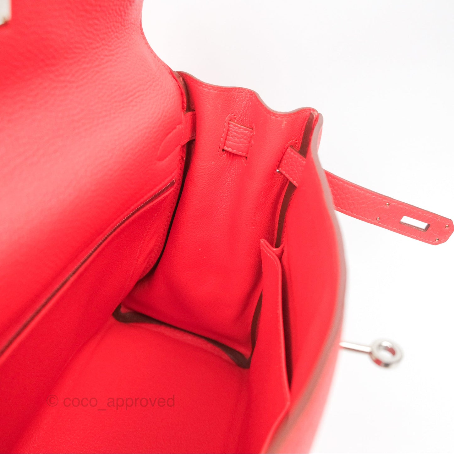 Hermès Kelly 32 Retourne Rose Jaipur Clemence Palladium Hardware