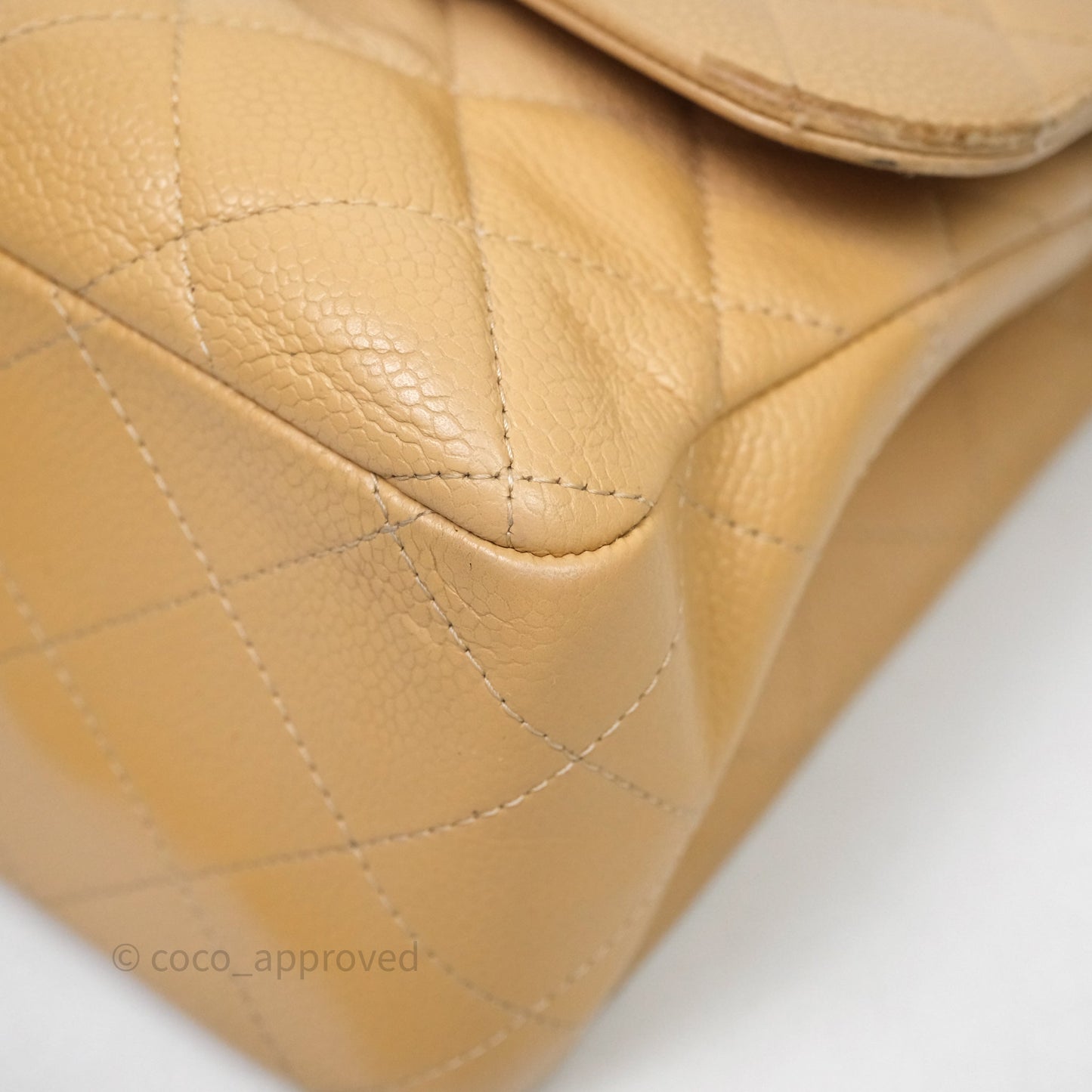 Chanel Jumbo Double Flap Beige Caviar Silver Hardware⁣⁣