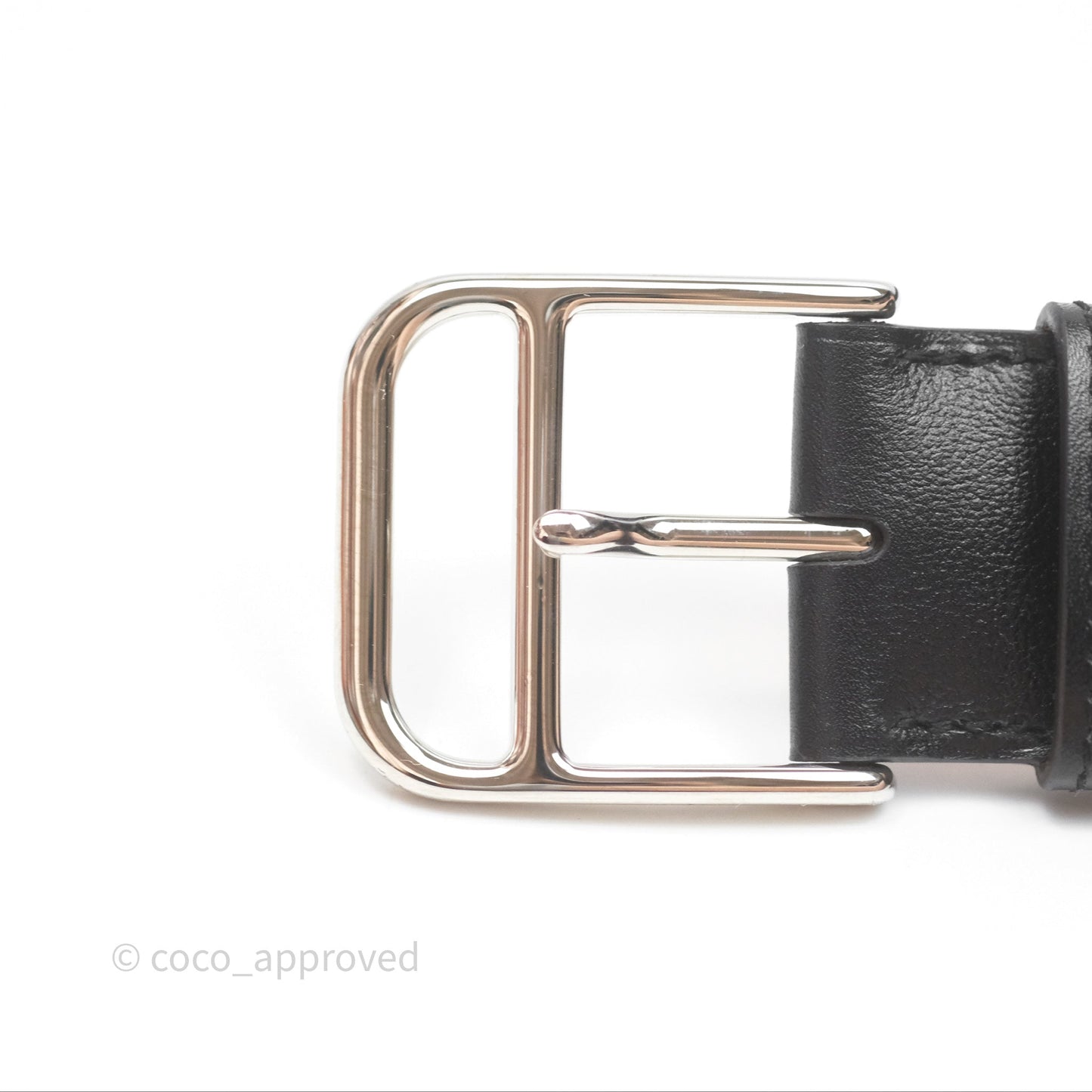 Hermes Romain 35 Belt Noir Palladium Hardware