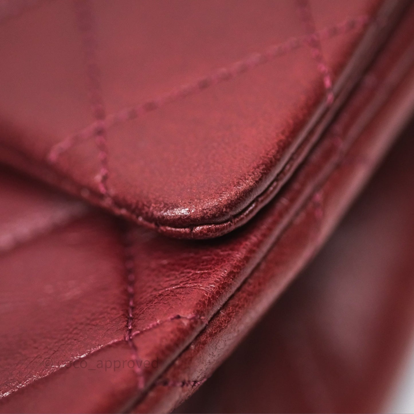 Chanel Vintage Mini Square Burgundy Lambskin 24K Gold Hardware