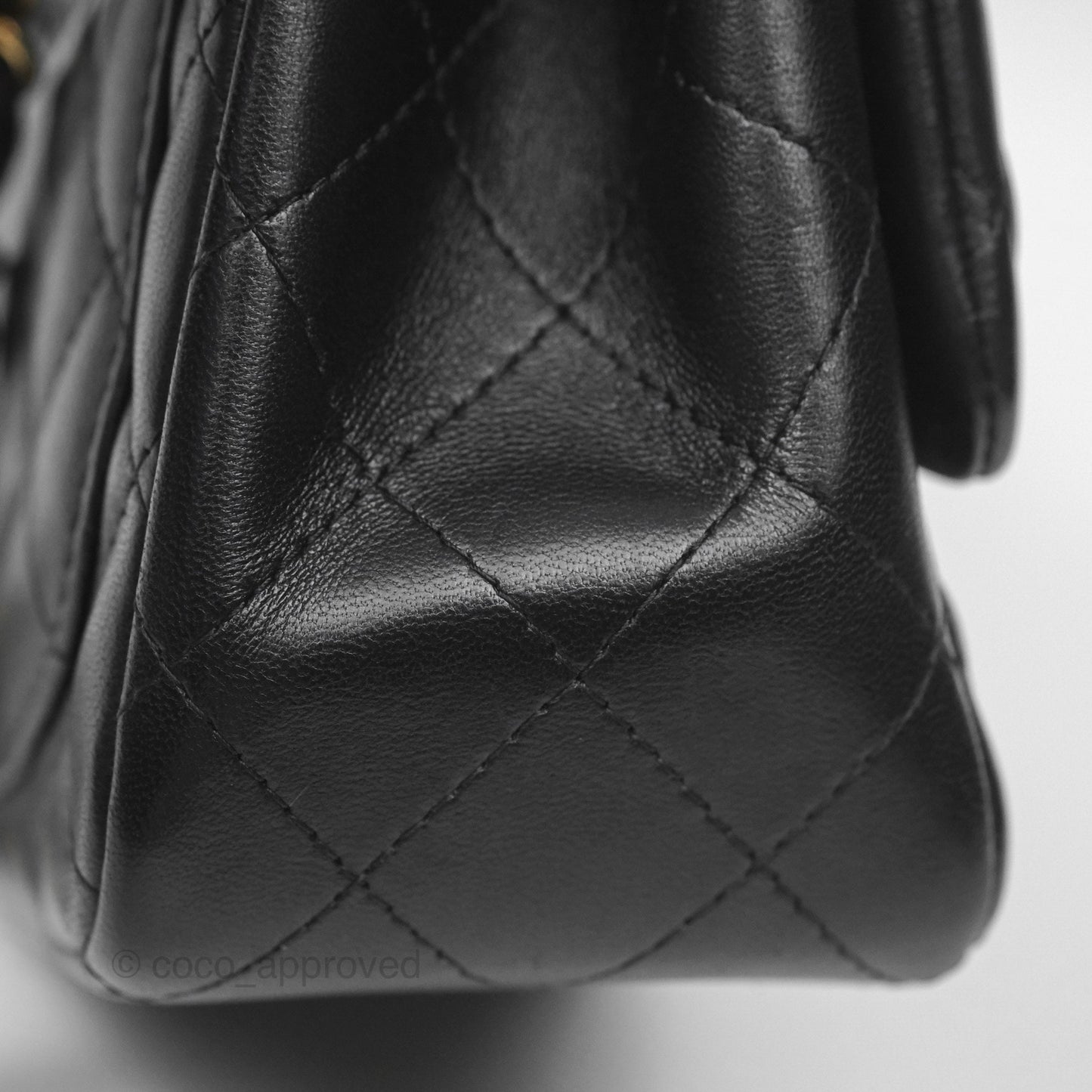 Chanel Mini Square Black Lambskin Gold Hardware