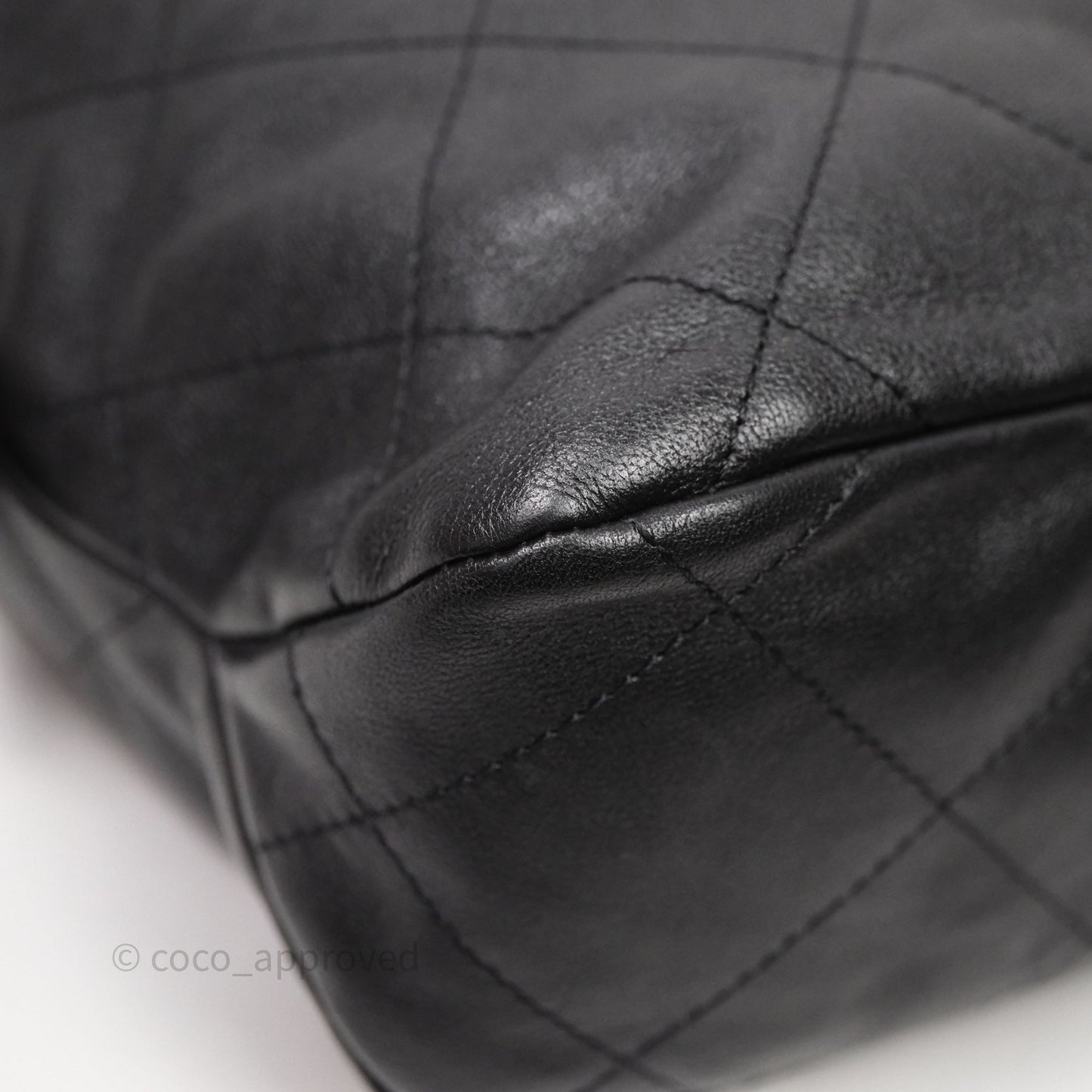 Chanel Hobo Bag Black Calfskin Aged Gold Hardware