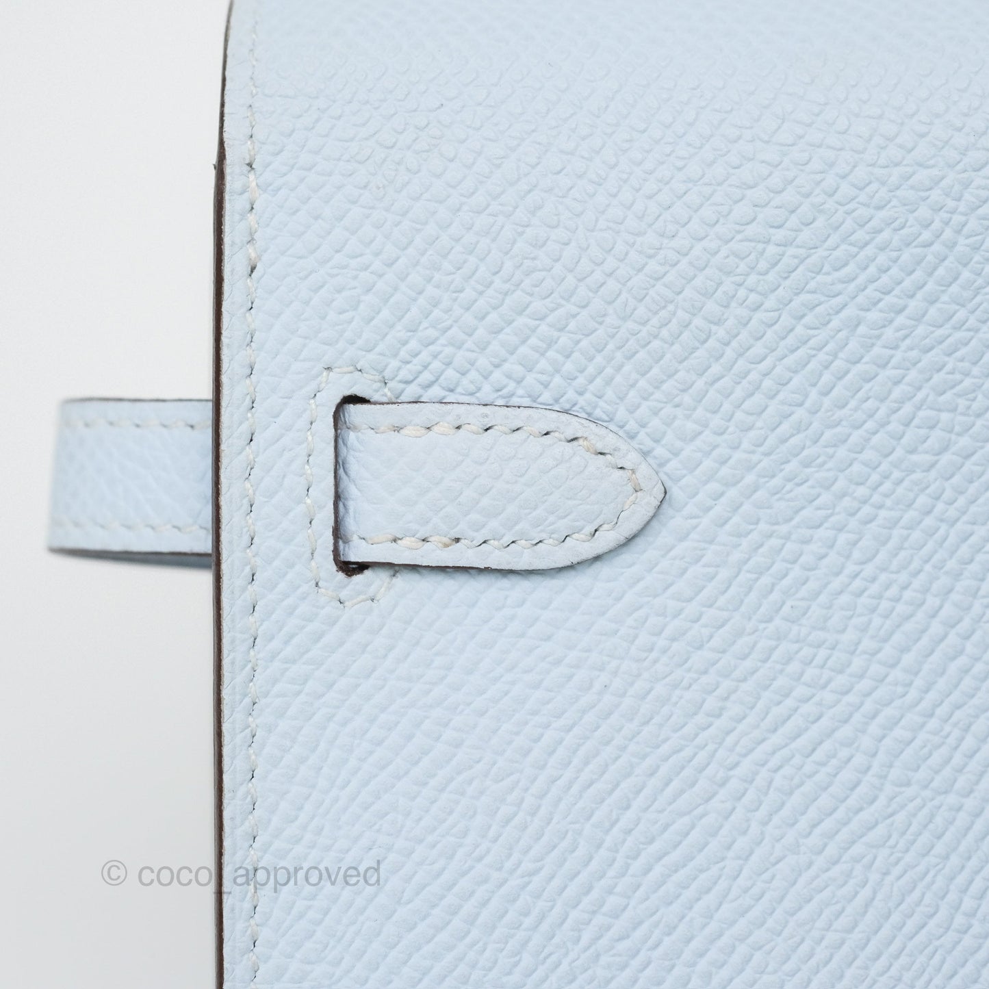 Hermès Kelly To Go Wallet Bleu Brume T0 Epsom Palladium Hardware