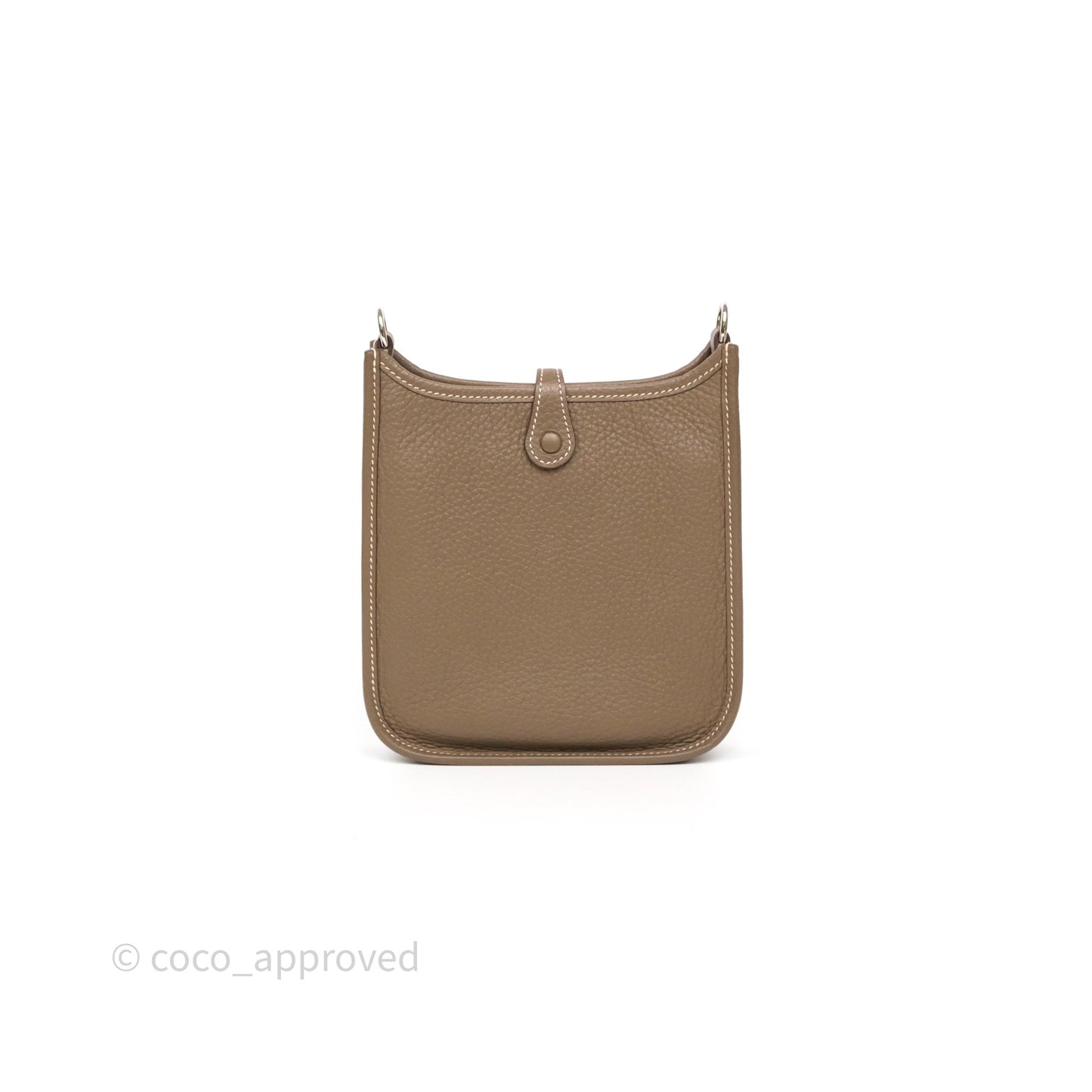 Hermès Mini Evelyne 16 Etoupe Clemence Palladium Hardware