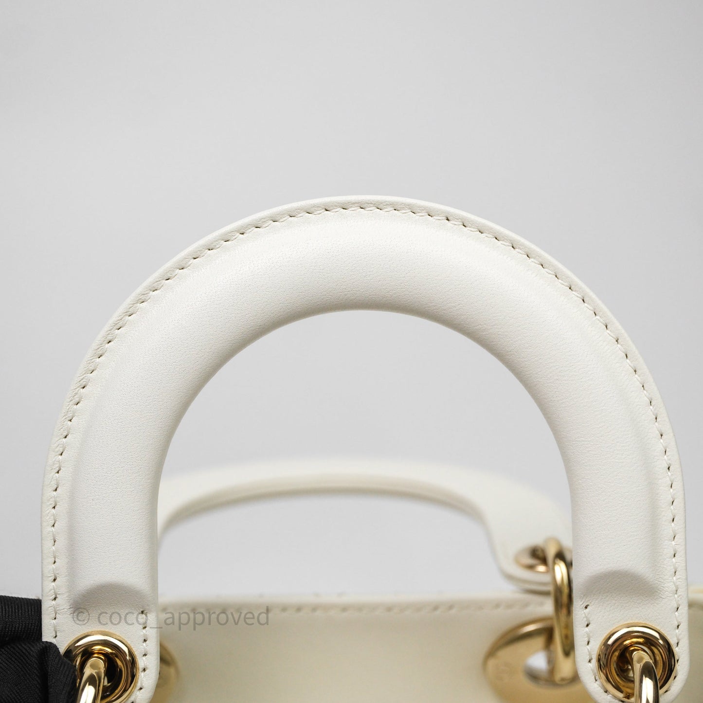 Christian Dior Small My ABCDior Lady Dior Bag White Cannage Lambskin Gold Hardware