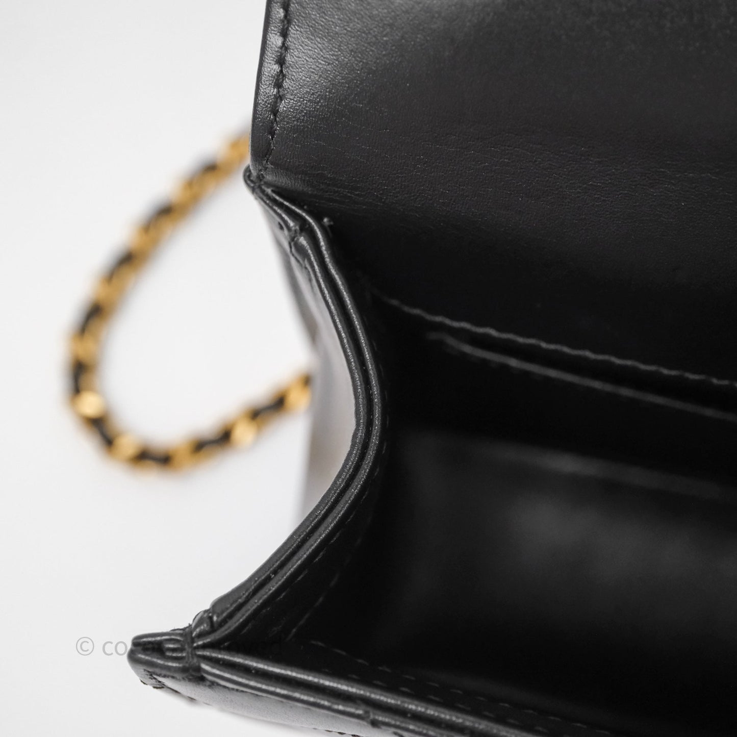 Chanel Mini Perfect Fit Adjustable Quilted Black Calfskin Aged Gold Hardware