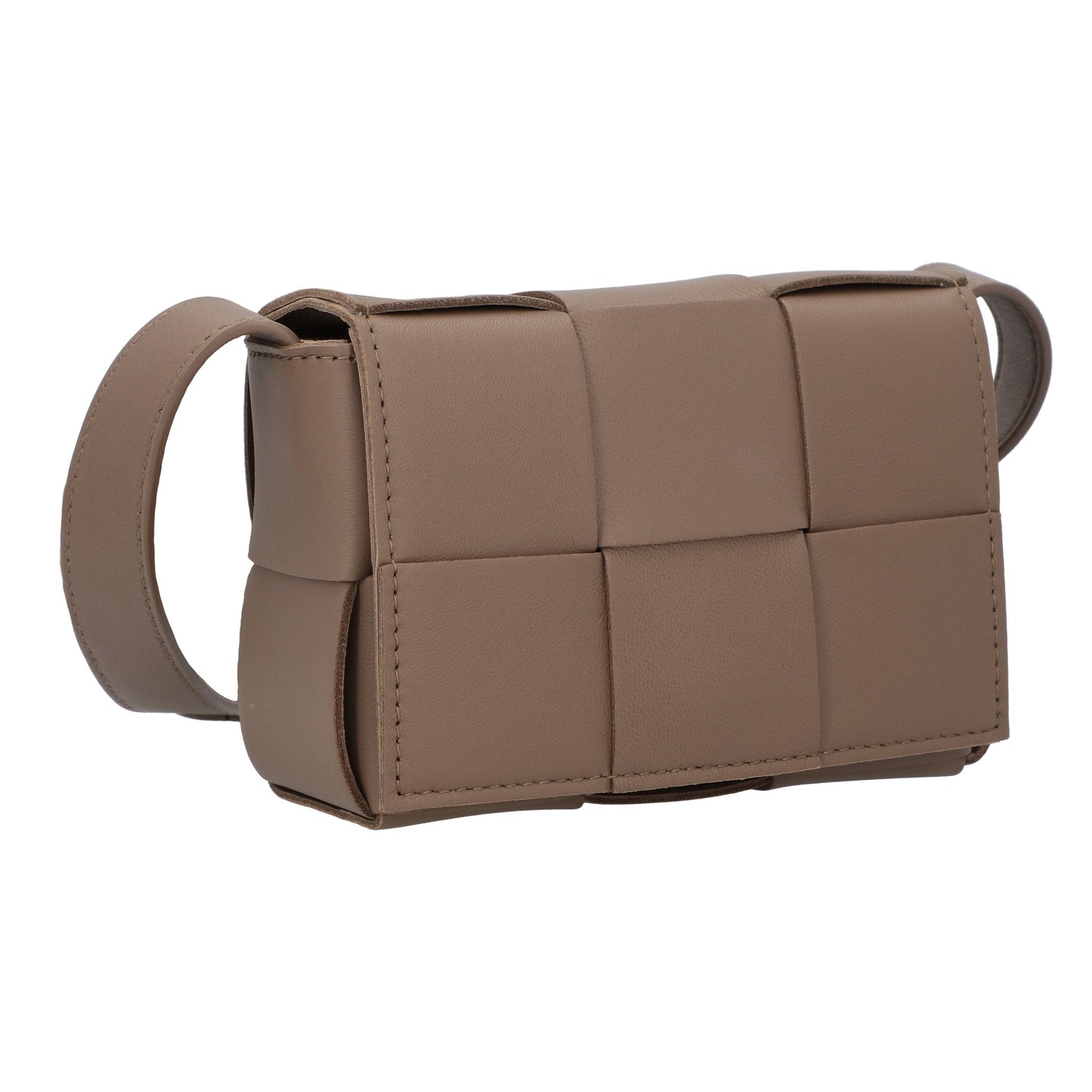 Luxury Bottega Veneta Taupe Cassette Candy cross-body bag