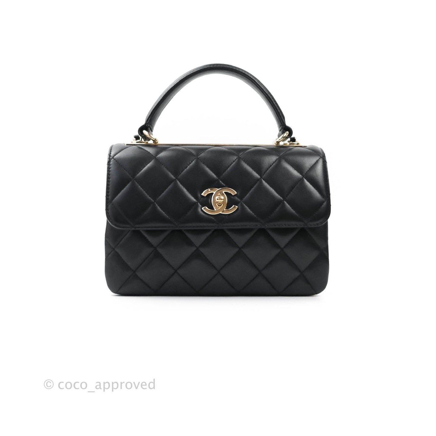 Chanel Trendy CC Small Black Lambskin Gold Hardware