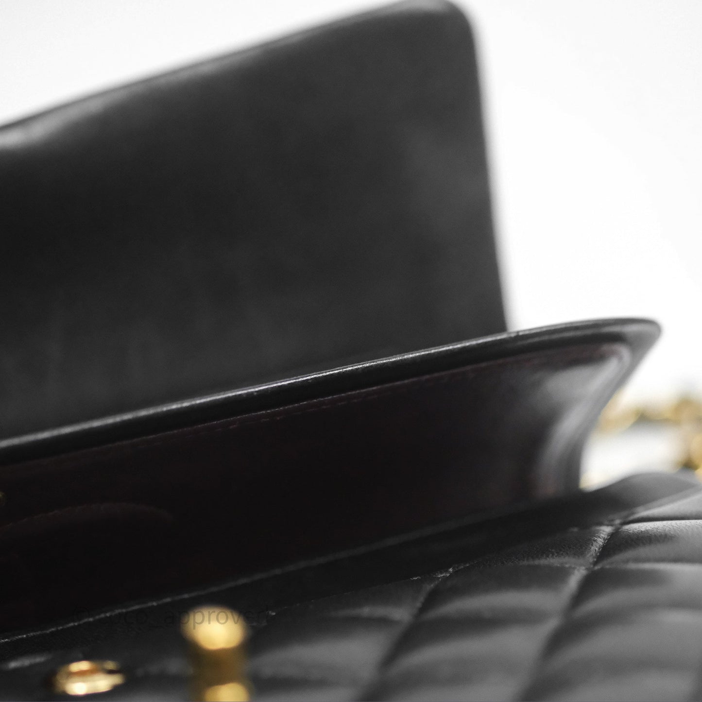 Chanel Classic M/L Medium Flap Quilted Black Lambskin Gold Hardware