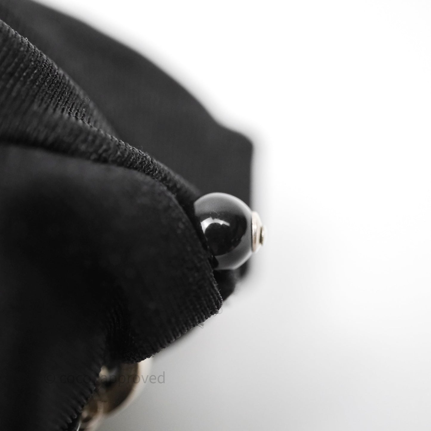 Chanel CC Black Resin Crystals Drop Earrings Silver Tone 19B