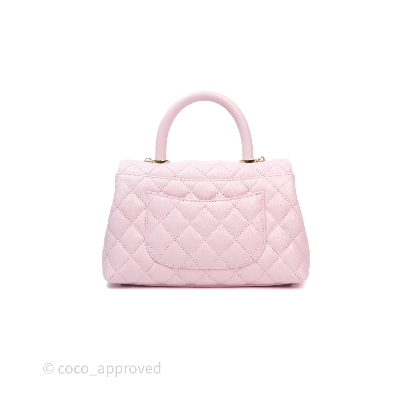 Chanel Small Coco Handle Light Pink Caviar Gold Hardware