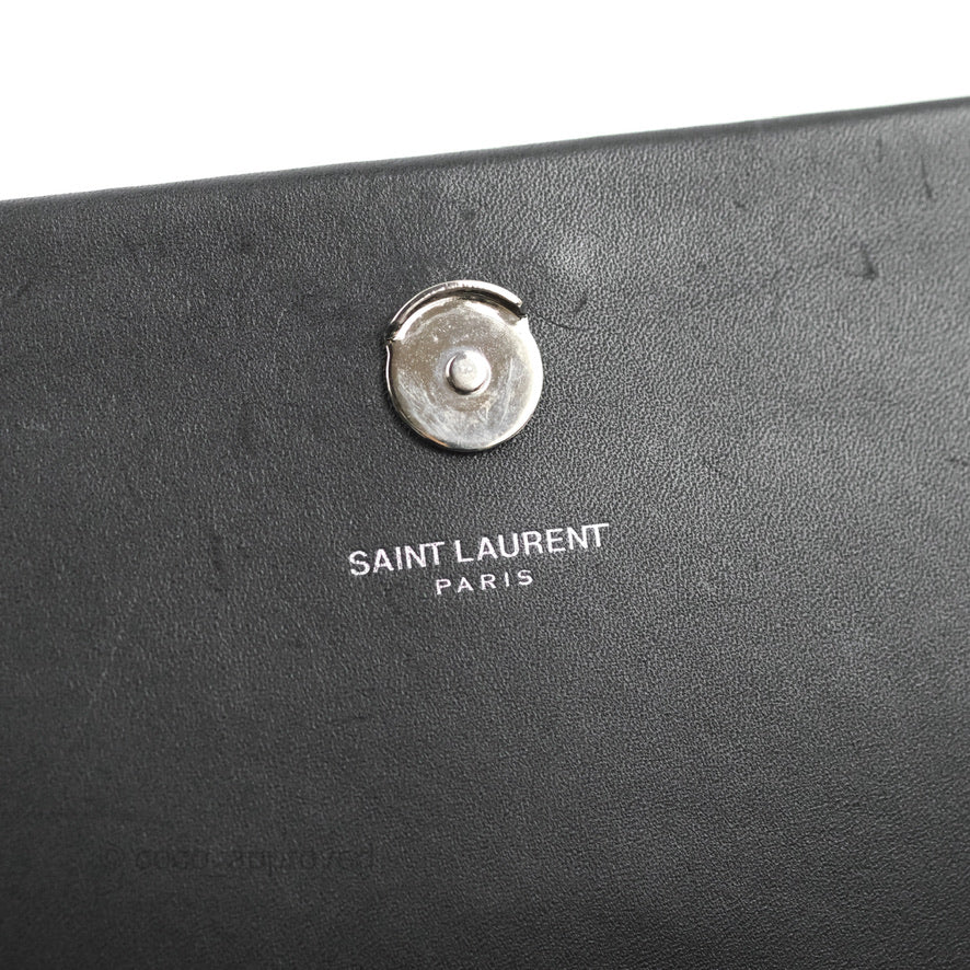 Saint Laurent Medium Kate Tassel Chain Bag Black Smooth Calfskin Silver Hardware