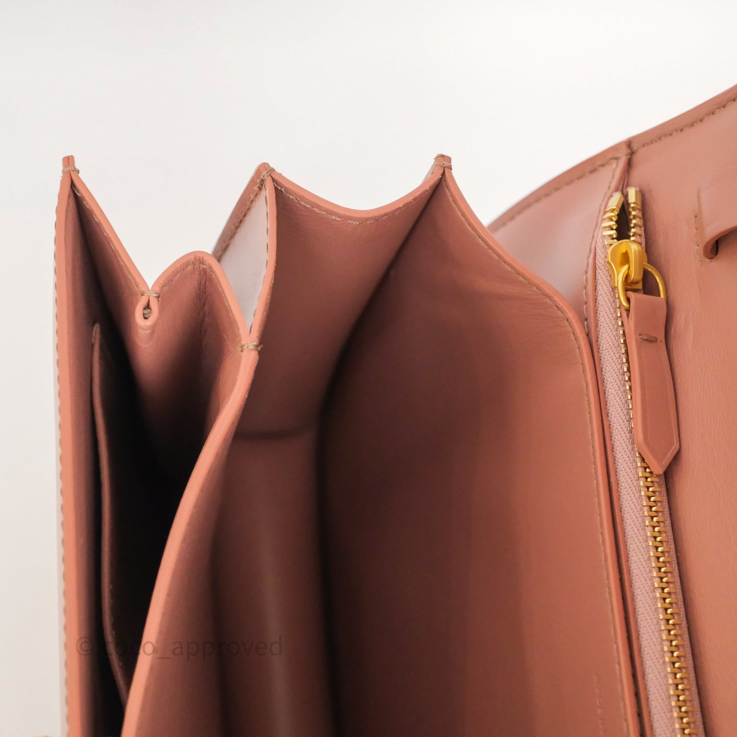 Celine Rose Box Medium Calfskin Bag Gold Hardware