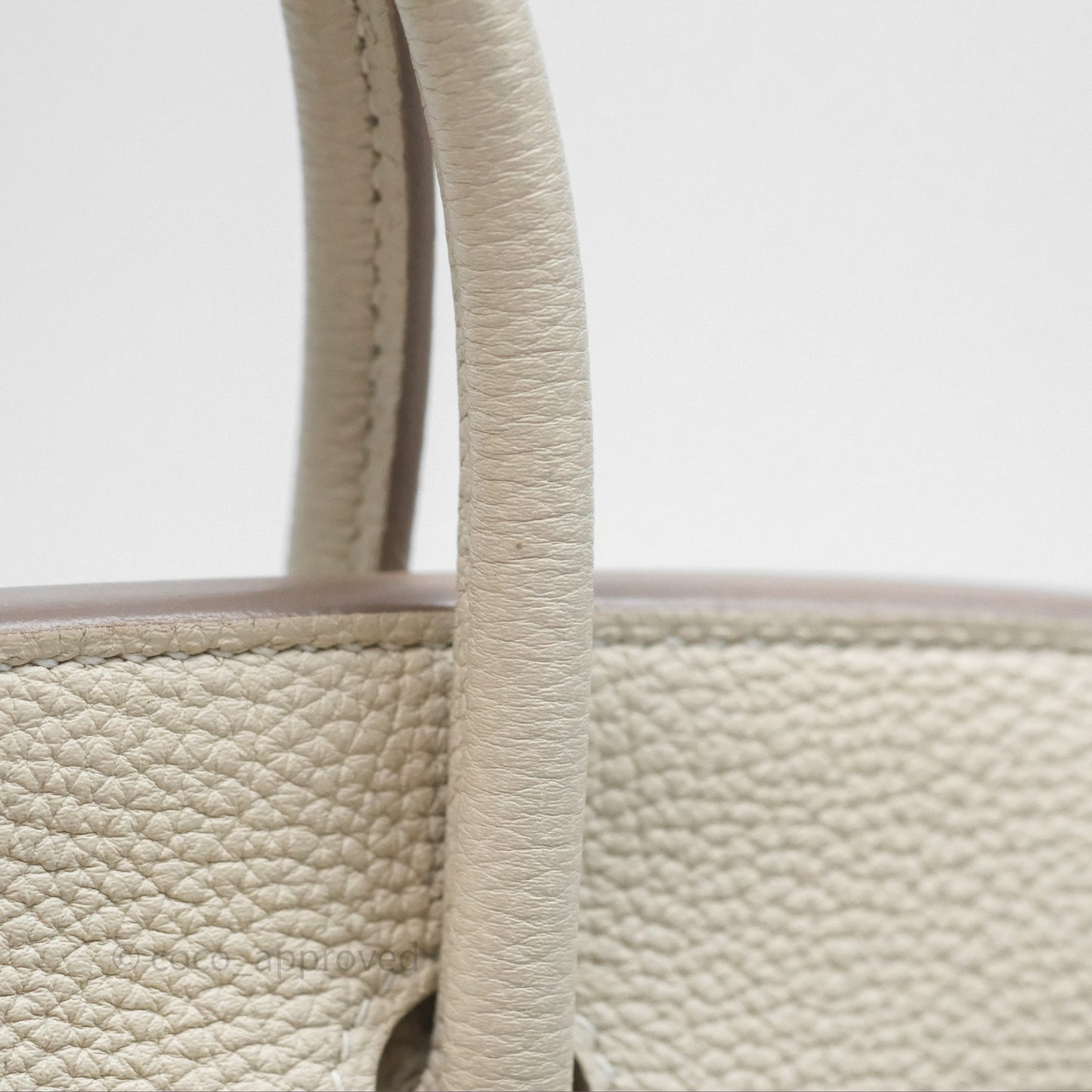 Hermès Birkin 25 Retourne Craie 10 Togo Gold Hardware