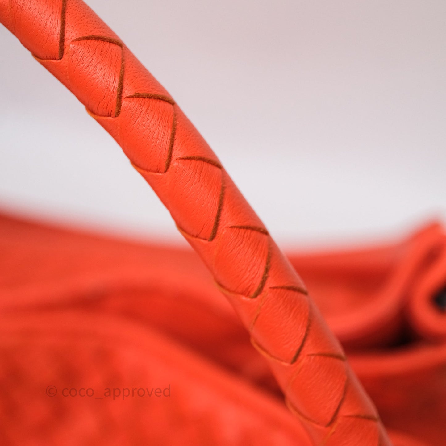 Bottega Veneta Nappa Intrecciato Parachute Tote Bag Orange