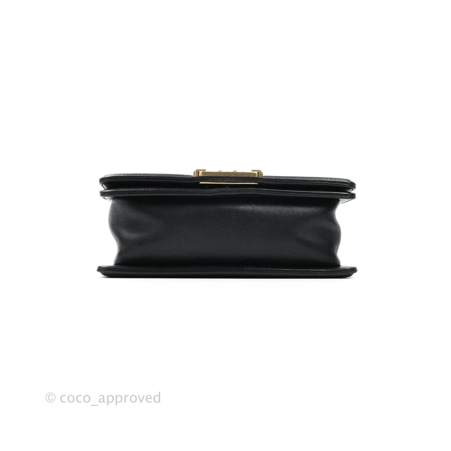 Chanel Small Boy Chevron Black Lambskin Gold Hardware
