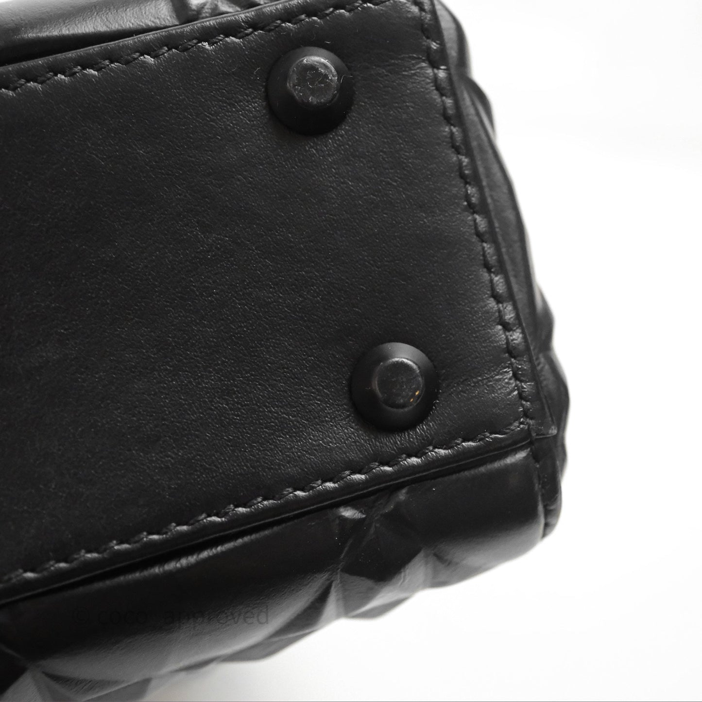 Dior Mini Lady Dior So Black Cannage Calfskin with Diamond Motif