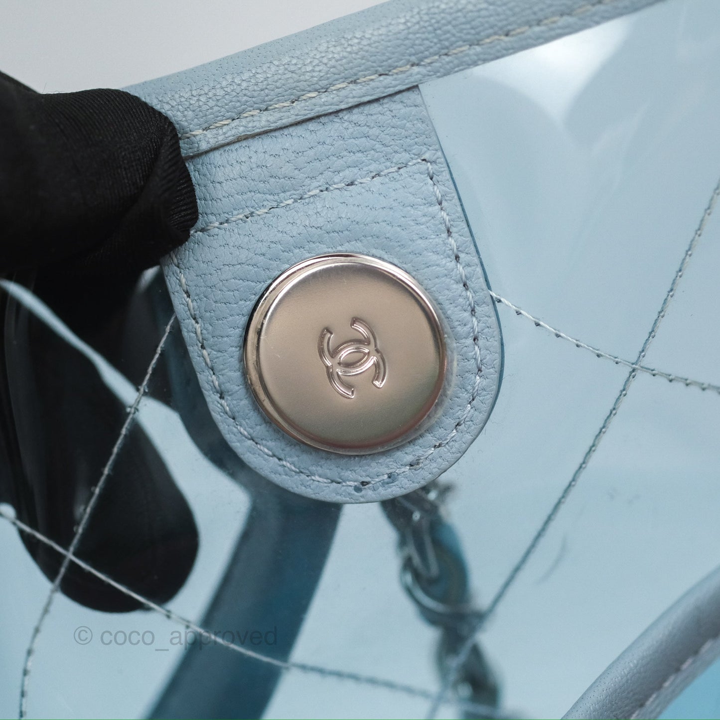 Chanel Coco Splash Blue/Green/Pink PVC Shopping Tote Bag