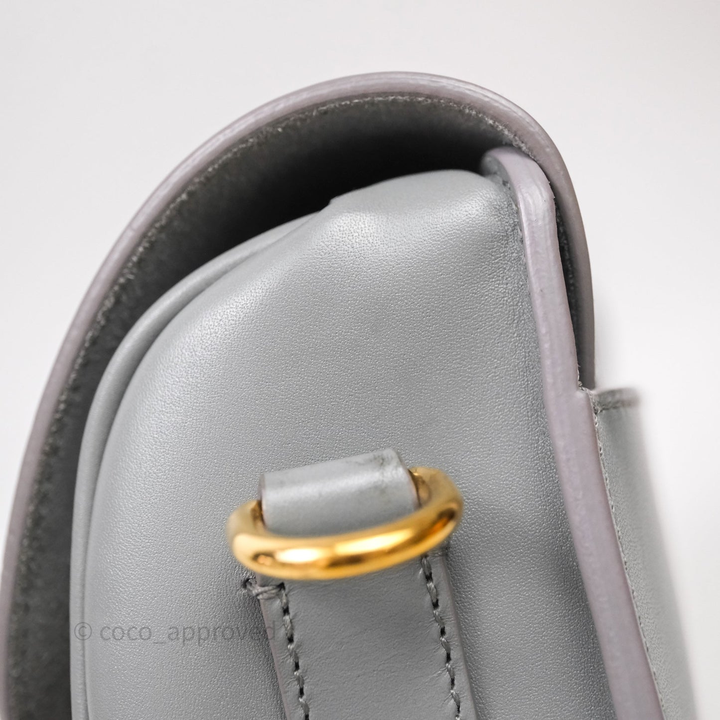 Christian Dior Medium Bobby Flap Grey Box Calfskin