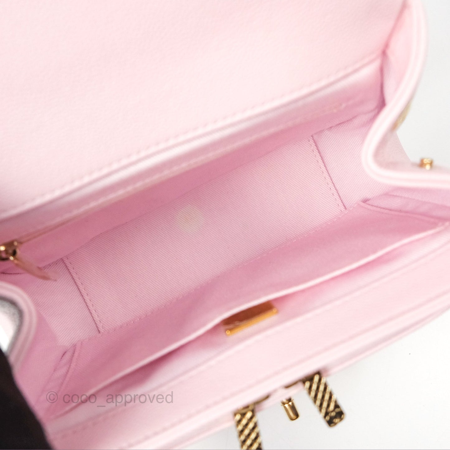 Chanel Quilted Small Business Affinity Flap Pink Caviar Gold Hardware