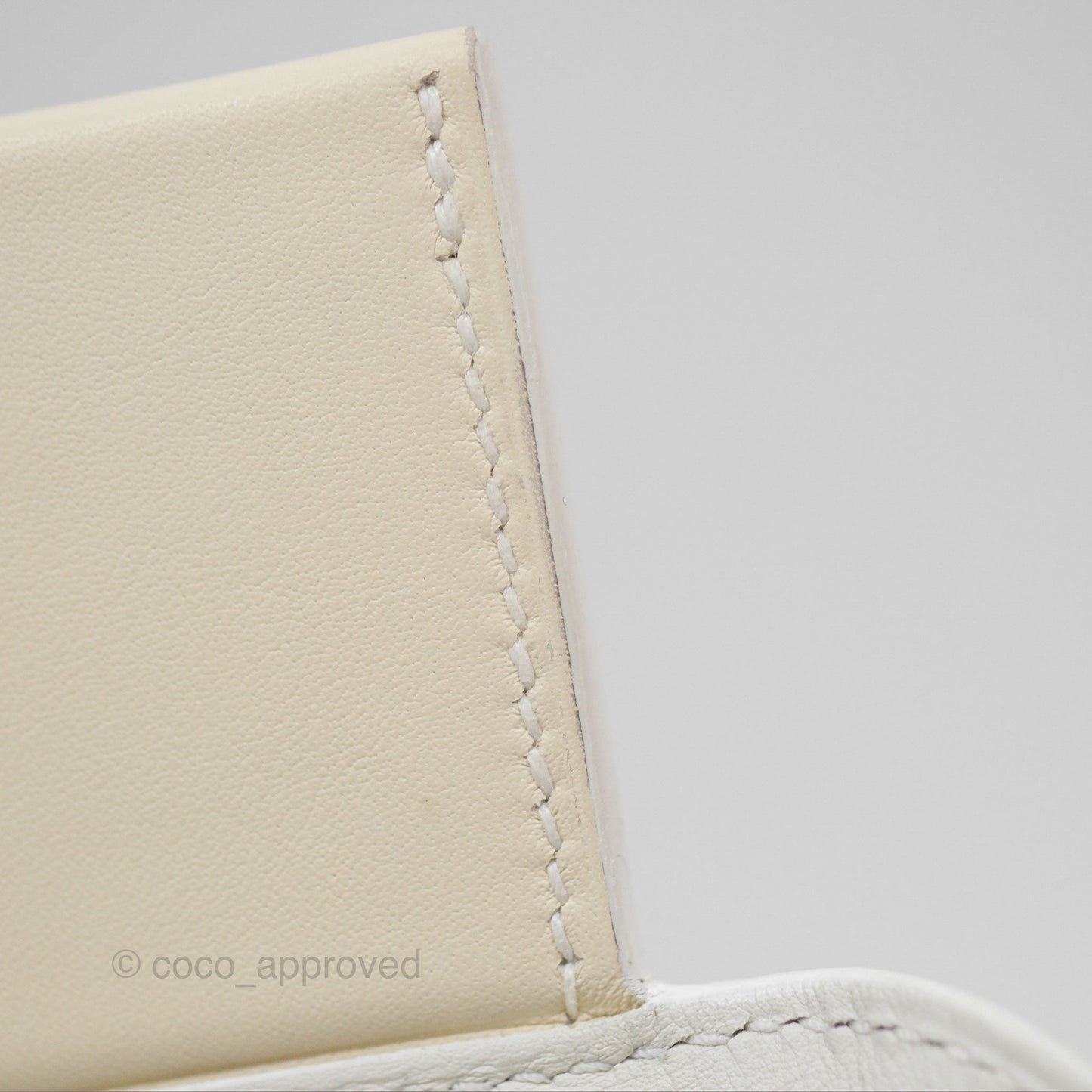 Hermès 24/24 21 Mini Blanc 01/ Nata I2 Evercolor/ Swift Palladium Hardware