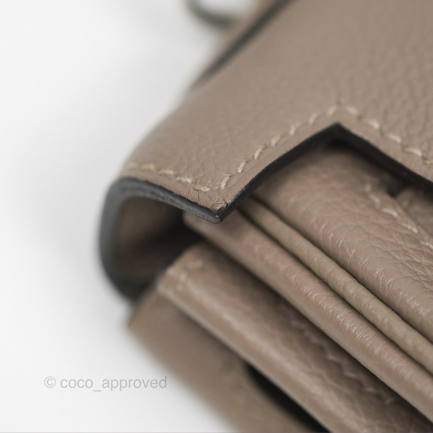 Hermès Retourne Kelly 25 Gris Asphalte M8 Togo Palladium Hardware