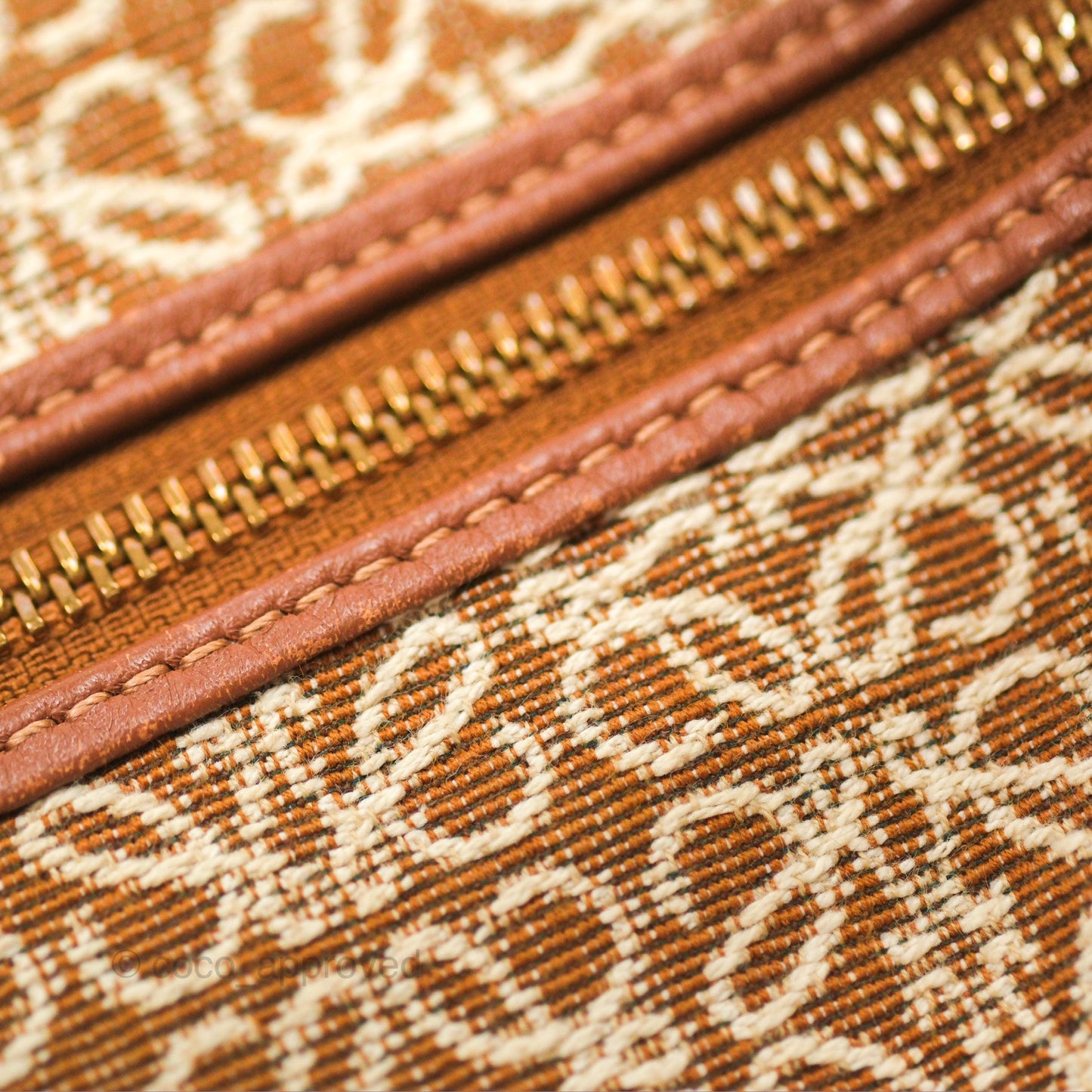 Loewe Small Cubi bag in Anagram Jacquard & Calfskin Tan Pecan