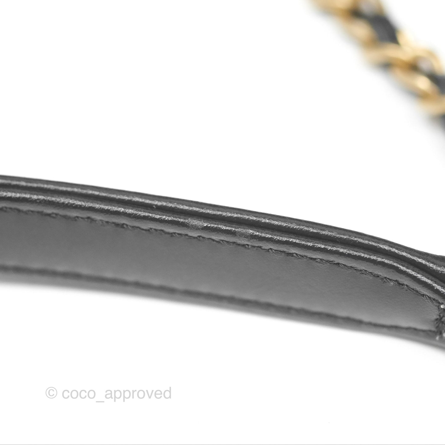 Chanel Small Coco Handle Quilted Black Calfskin Aged Gold Hardware
