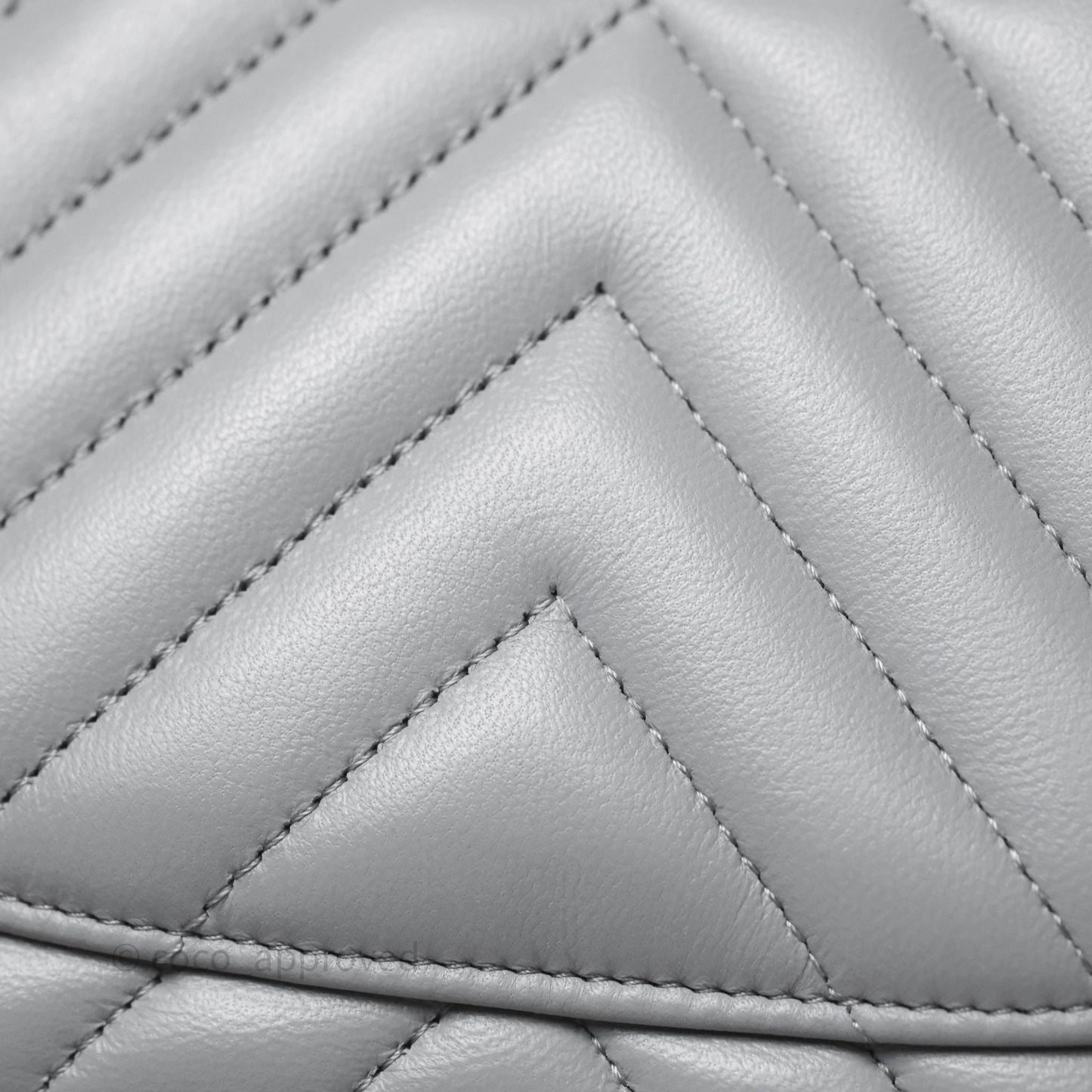 Chanel Classic Small Flap Chevron Grey Lambskin Gold Hardware