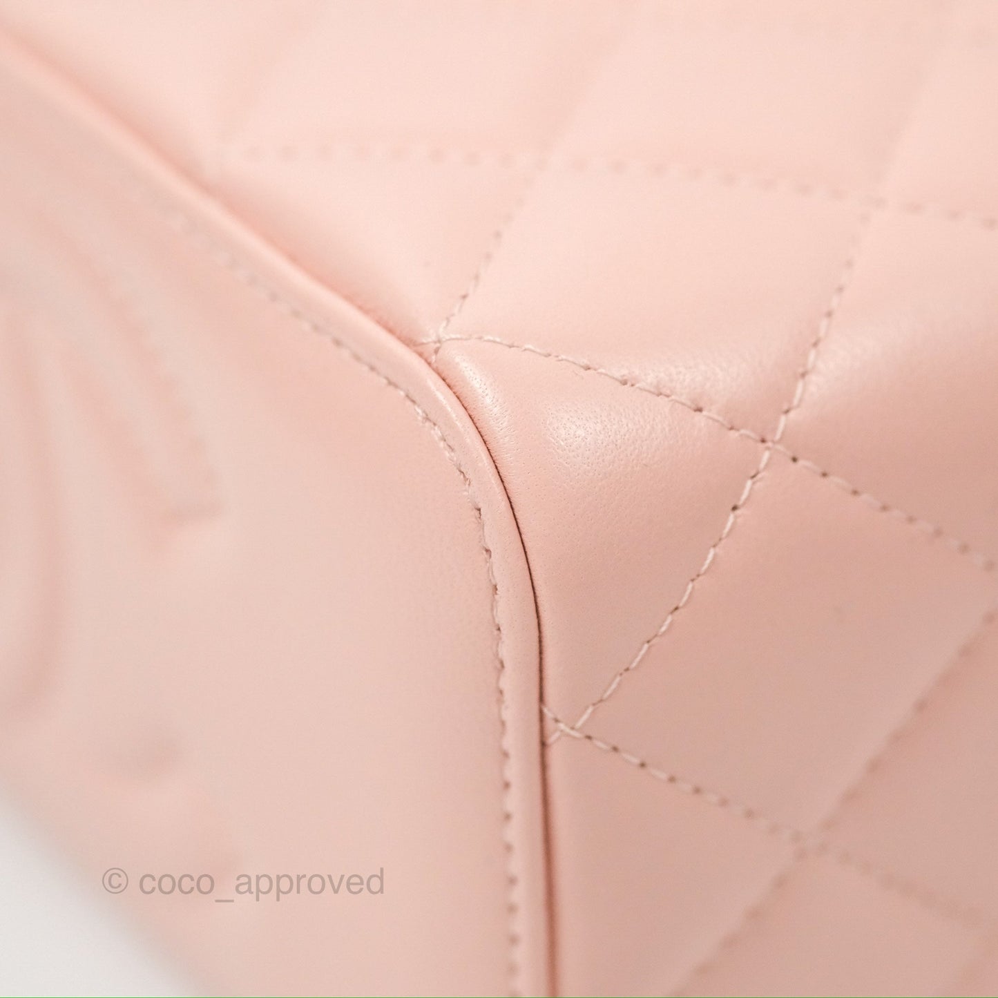 Chanel Vanity Rectangular Top Handle Pink Lambskin Gold Hardware
