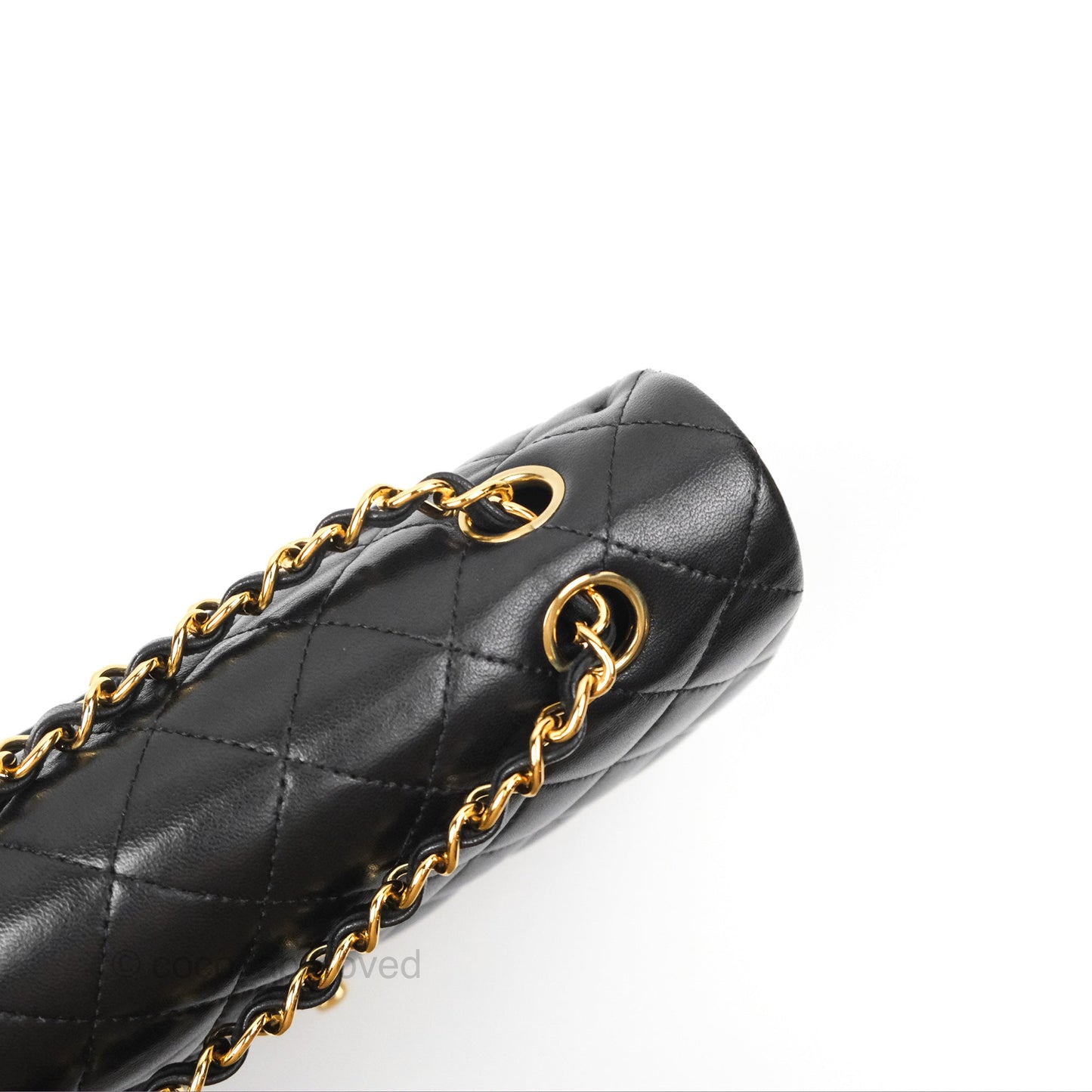 Chanel Classic M/L Medium Flap Quilted Black Lambskin Gold Hardware