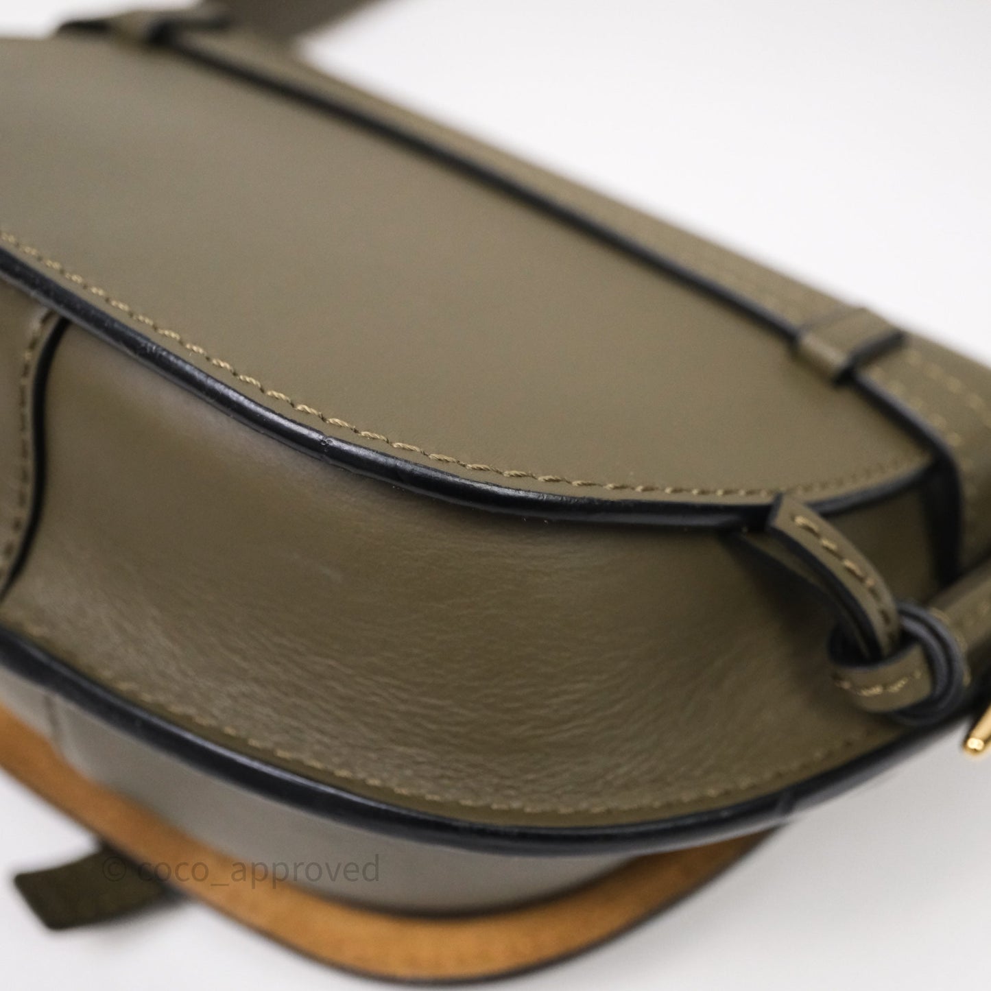Loewe Mini Gate Dual Bag Soft Calfskin & Jacquard Strap Autumn Green