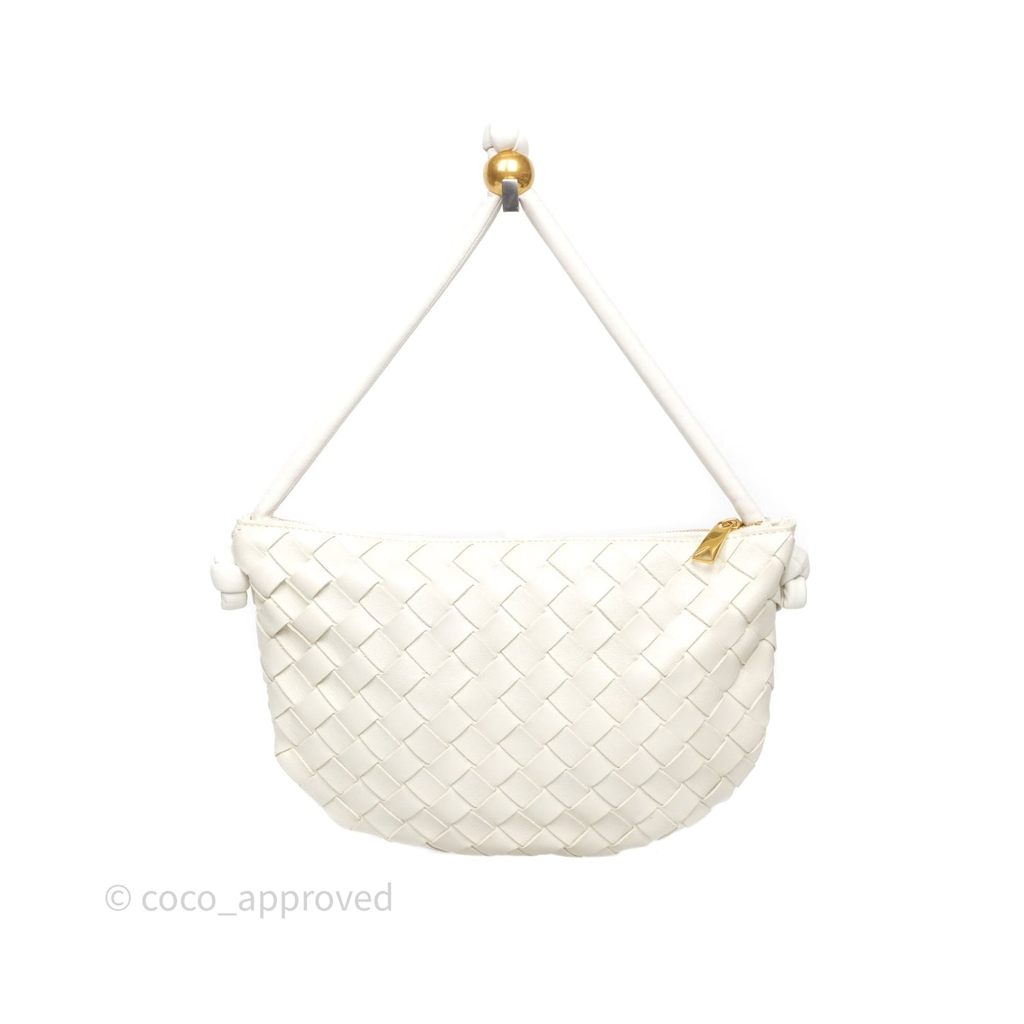 Bottega Veneta Small Turn Pouch Nappa Intrecciato White