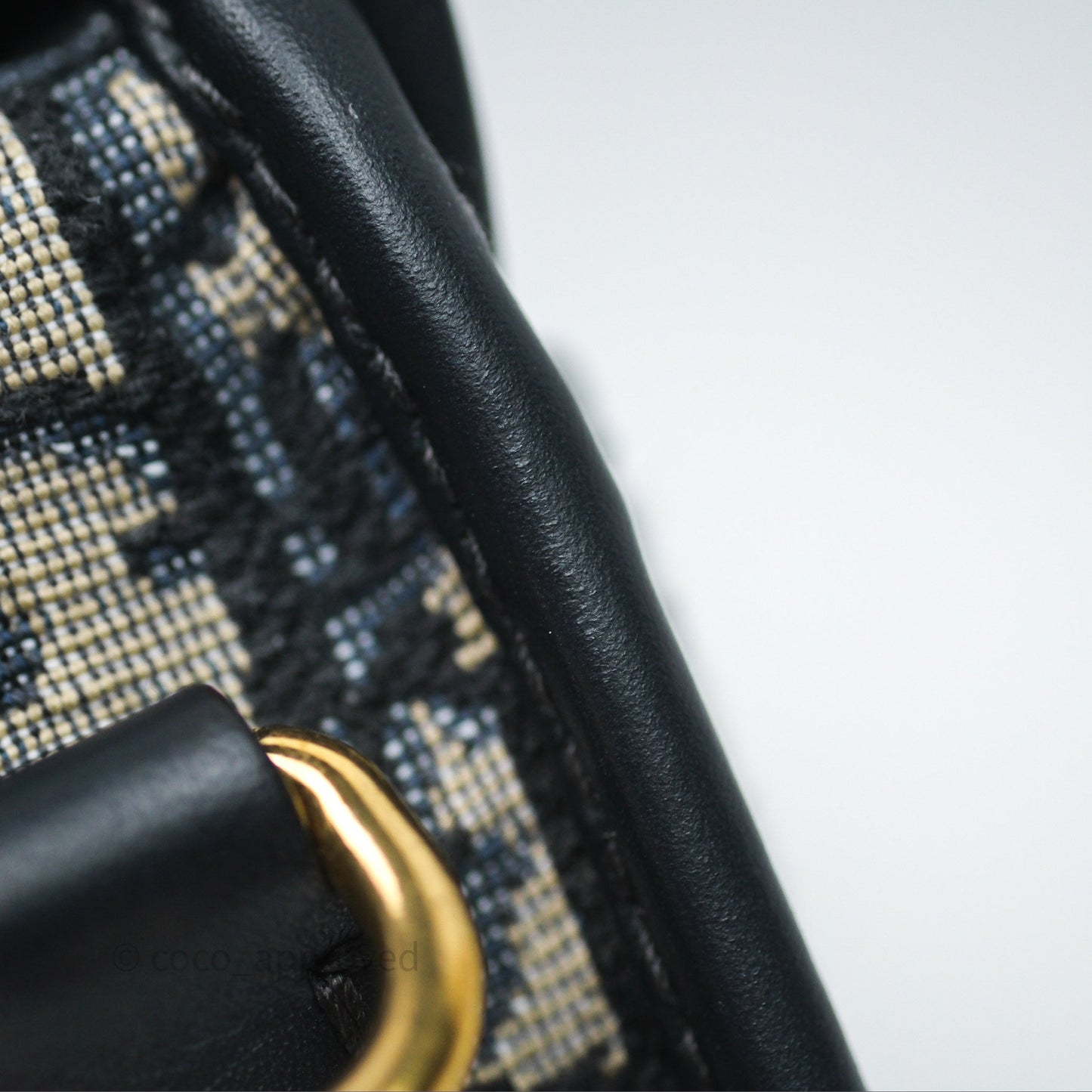 Christian Dior Bobby East-West Bag Blue Oblique Jacquard Canvas