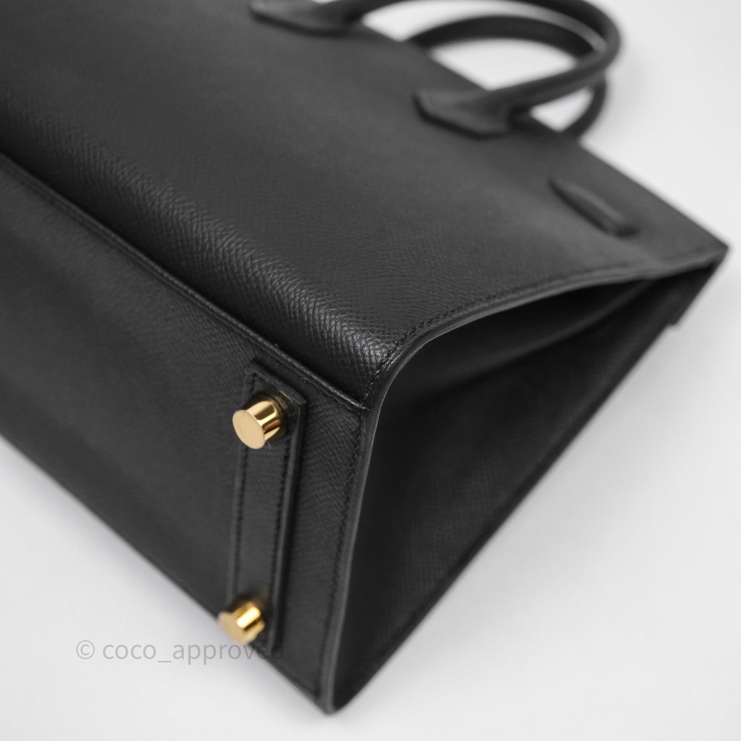 Hermès Birkin Sellier 25 Noir 89 Epsom Gold Hardware