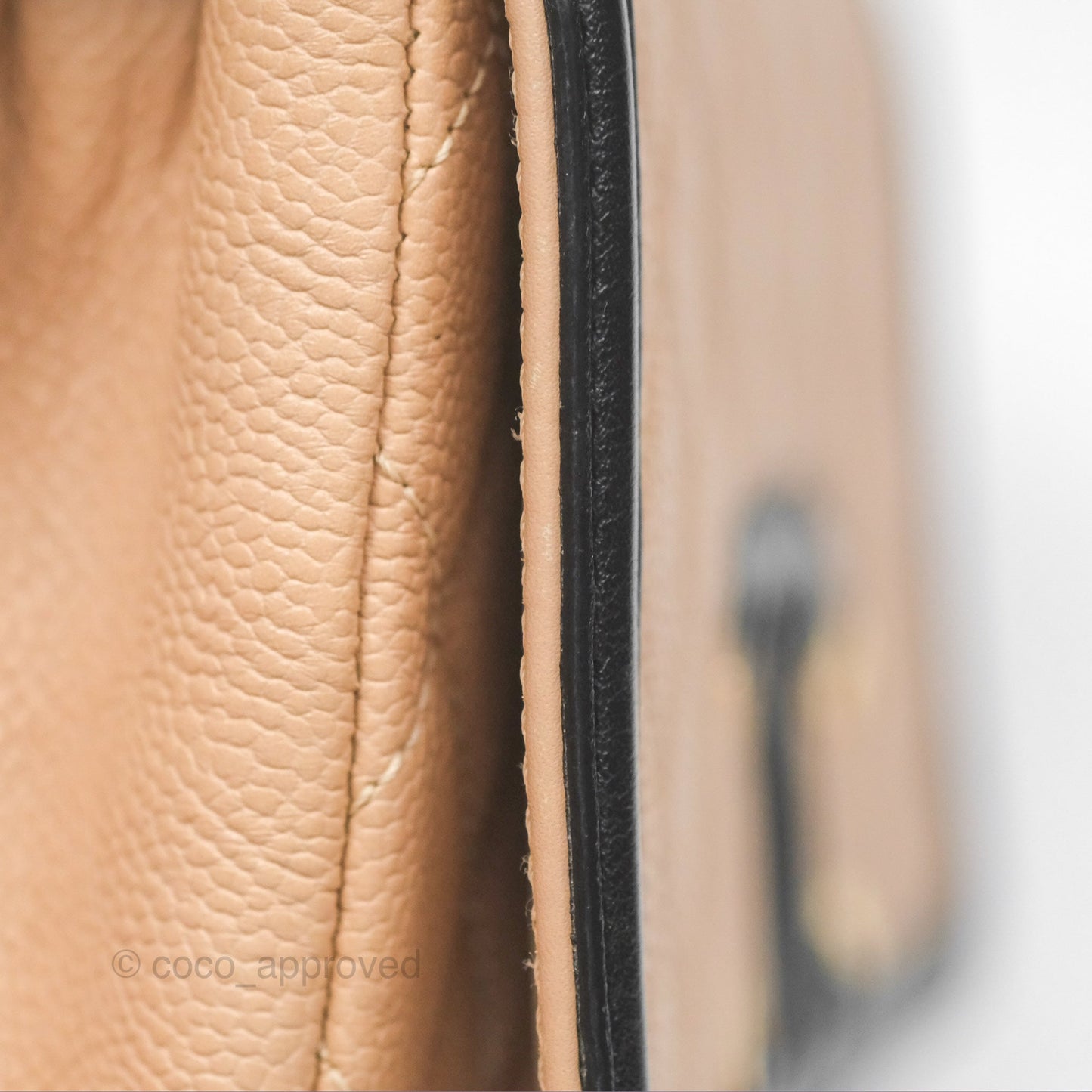 Chanel Small CC Filigree Flap Quilted Beige Black Caviar