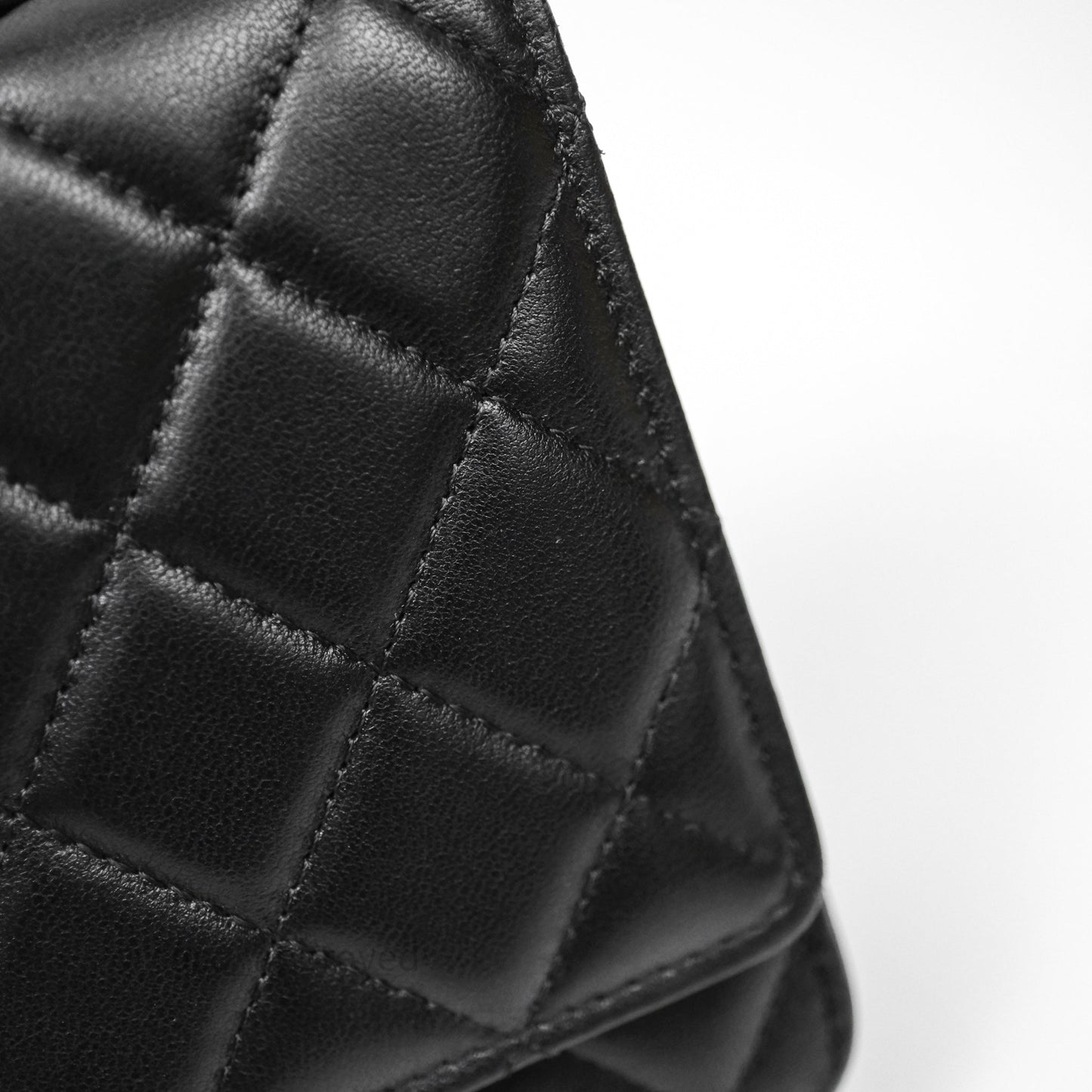 Chanel Quilted Trendy CC WOC Wallet On Chain So Black Lambskin