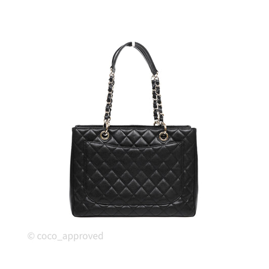 Chanel GST Black Caviar Silver Hardware